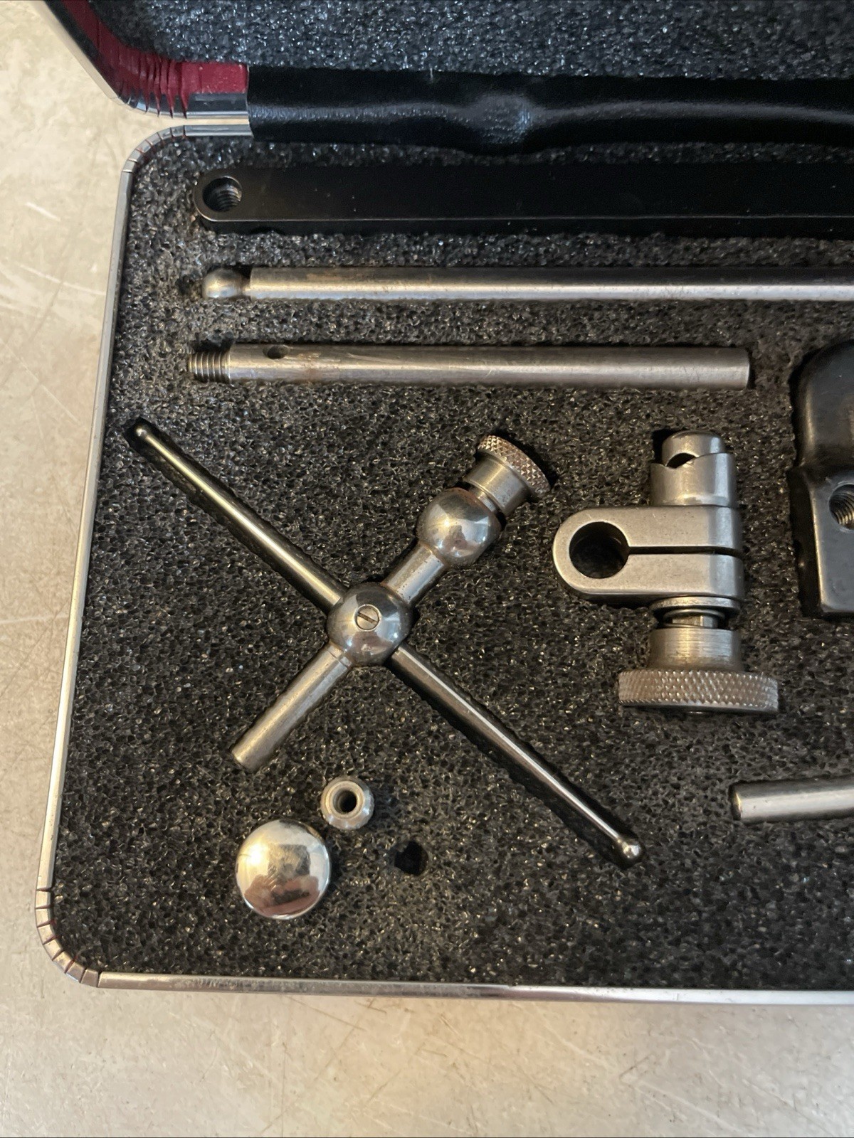 Starrett No. 196 Dial Indicator Set with Attachments in Case