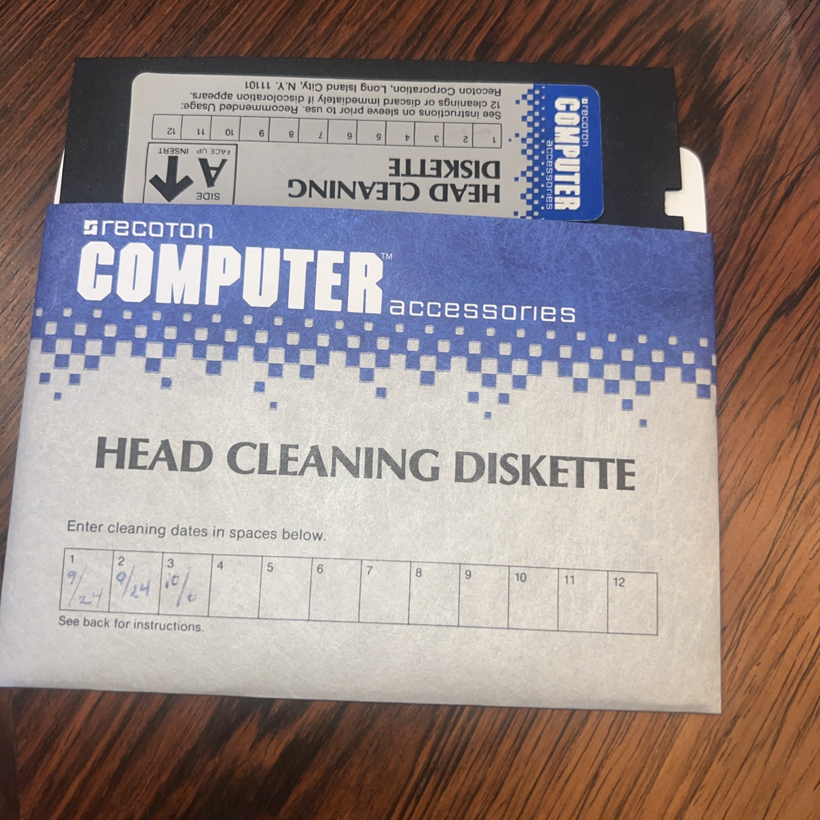 5 1/4" Head Cleaning Disk Old Stock Rare 1983