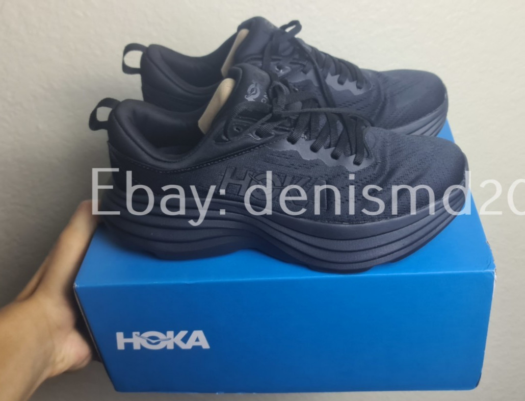 Size 8 US Women Hoka One One Bondi 8 Black 1127953-BBLC