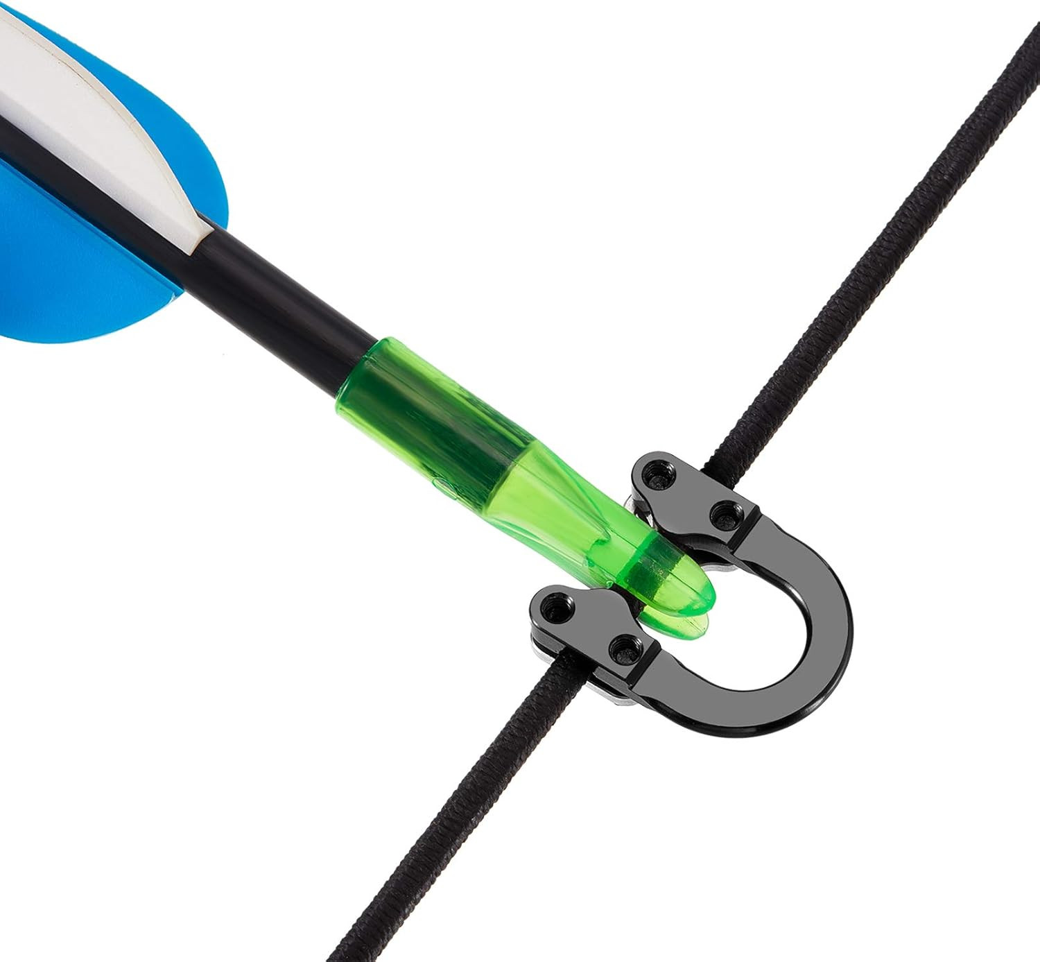 2 Sets Archery D Loop Compound Bow Metal U Nock D Ring Buckle Release Nocking Lo