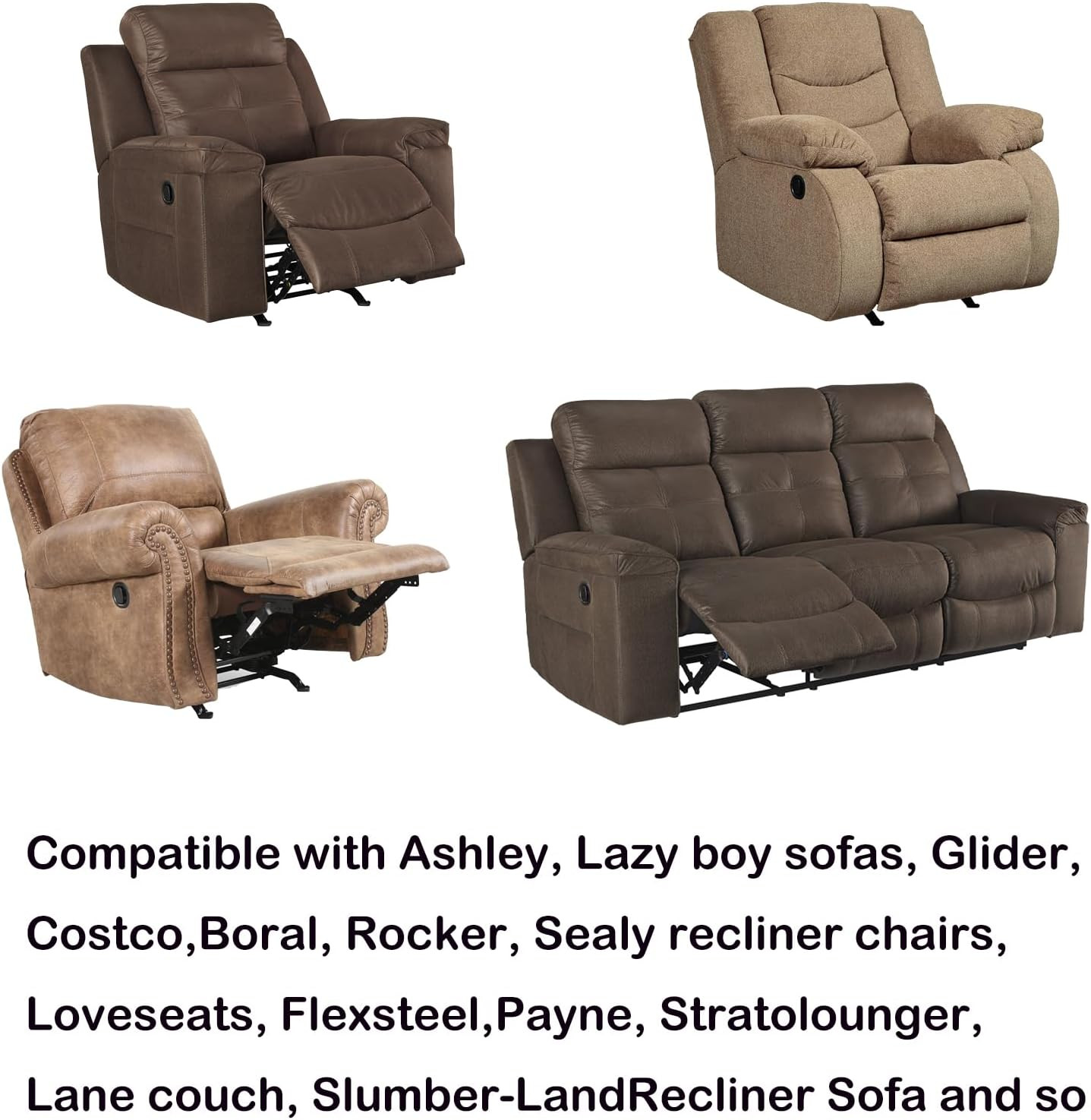 Manija metalica reclinable repuesto con cable liberacion 2 piezas sofa silla