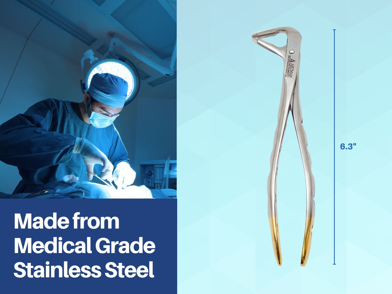 Artman Instruments P-2 Stainless Steel Atraumatic Extraction Forceps