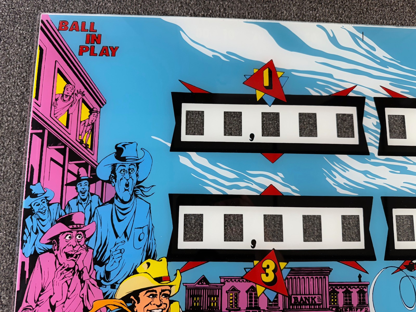 Gottlieb Fast Draw Pinball Machine Game Backglass Silkscreened NEW
