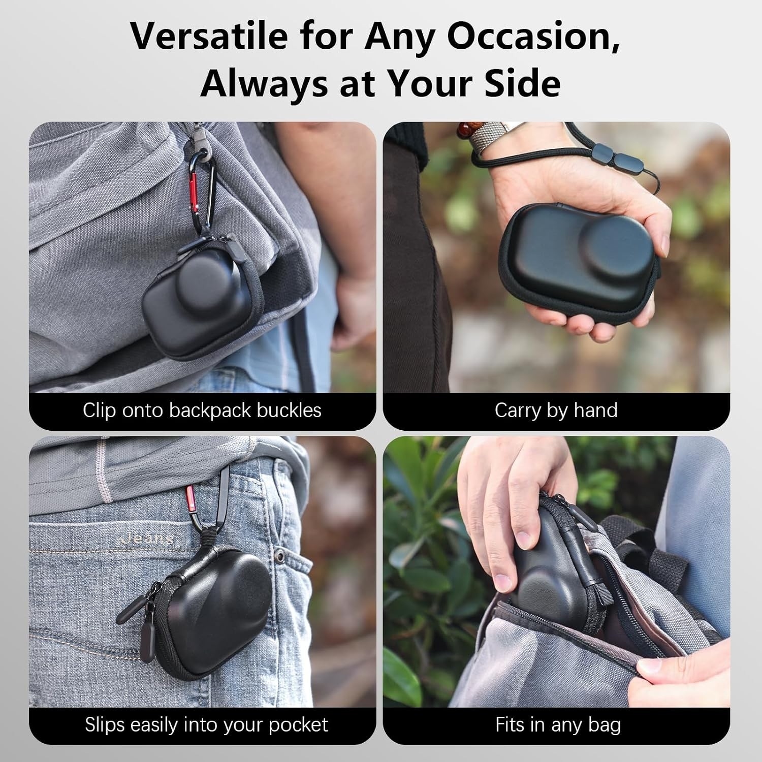 Leather Carry Case for DJI OSMO Action 6 - Compact & Durable Protection