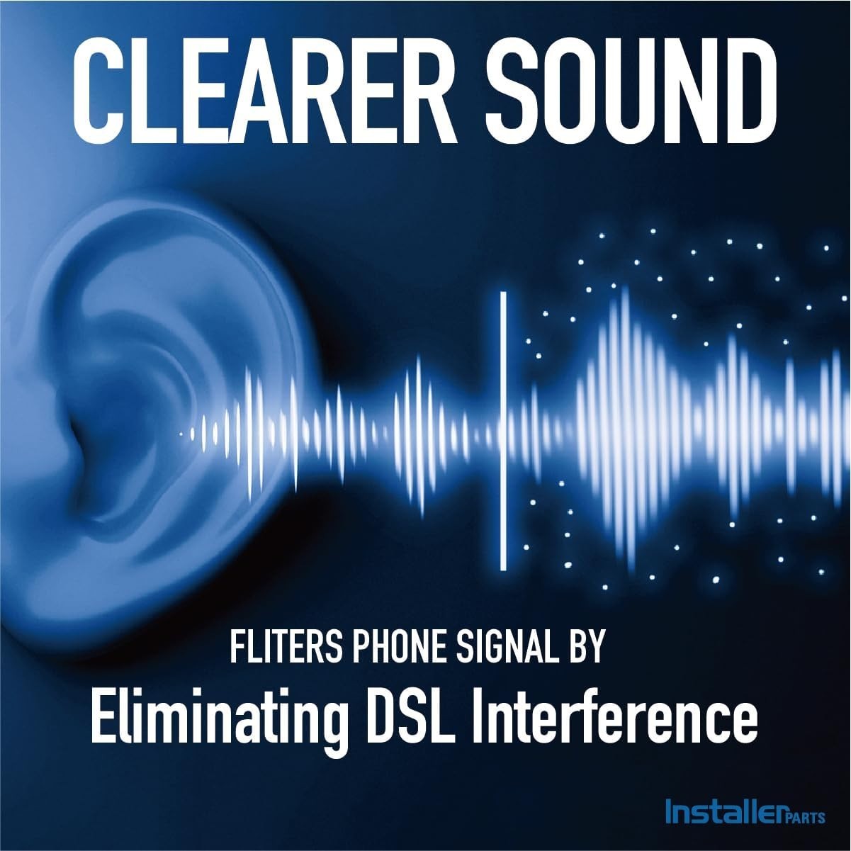 Compatible DSL Modem Filter 2-Port Ivory for Phone Line Interference Elimination