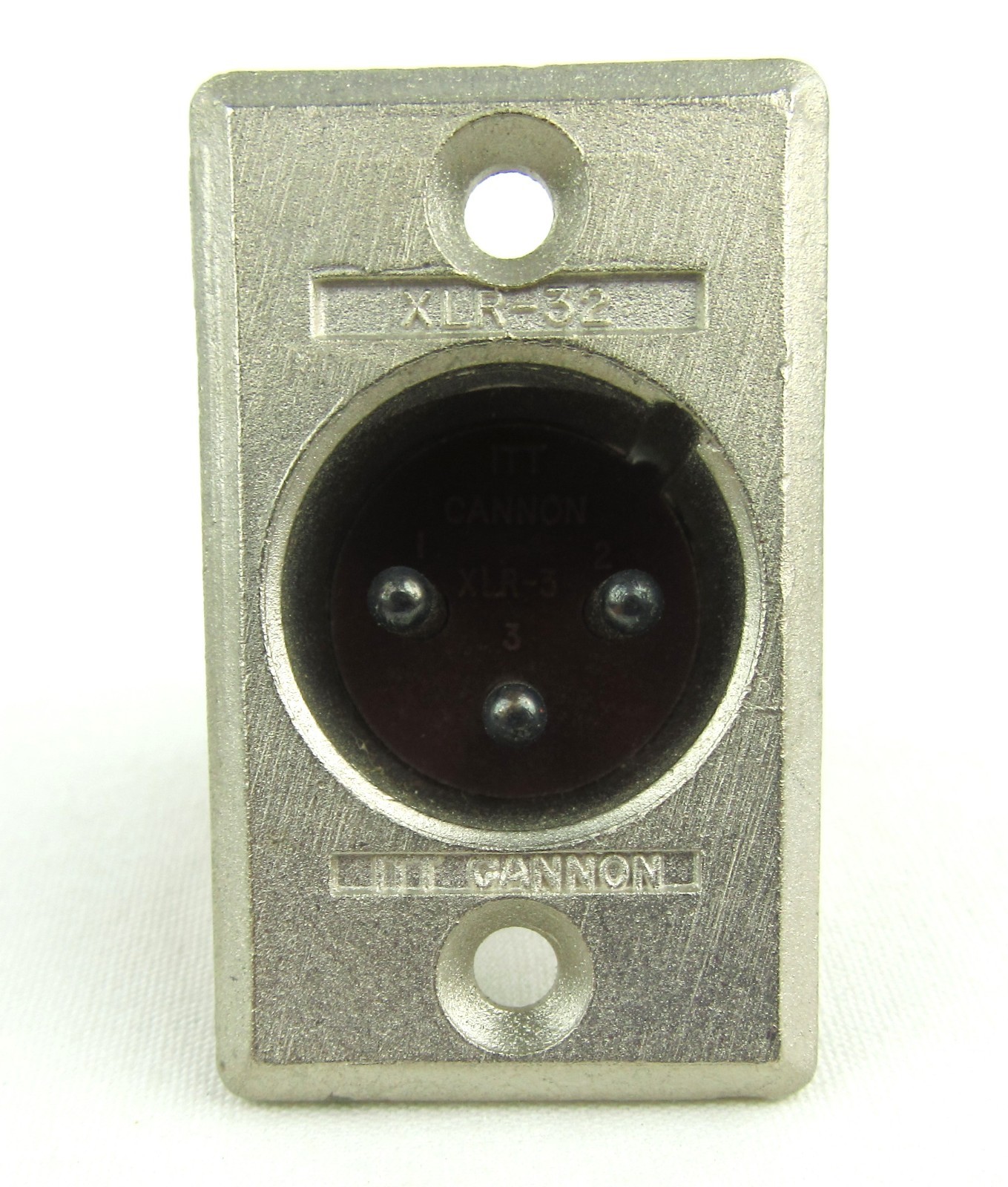 ITT Cannon XLR-3-32 Male Panel Mt Connector , Set of 6 - NOS, Free Shipping