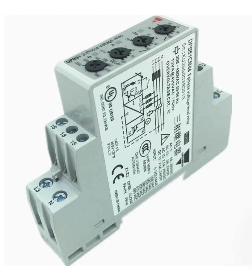 1PC CARLO GAVAZZI three-phase voltage level relay DPB51CM44