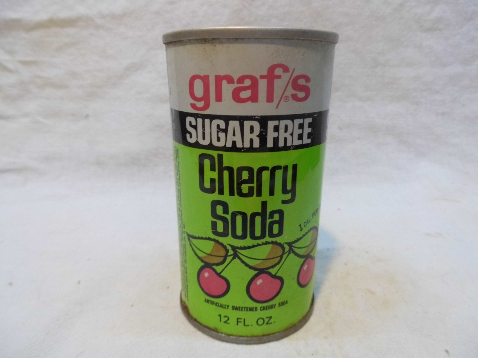 GRAF/S SUGAR FREE CHERRY SODA CAN~GRAF'S BEVERAGE, MILWAUKEE,WISCONSIN