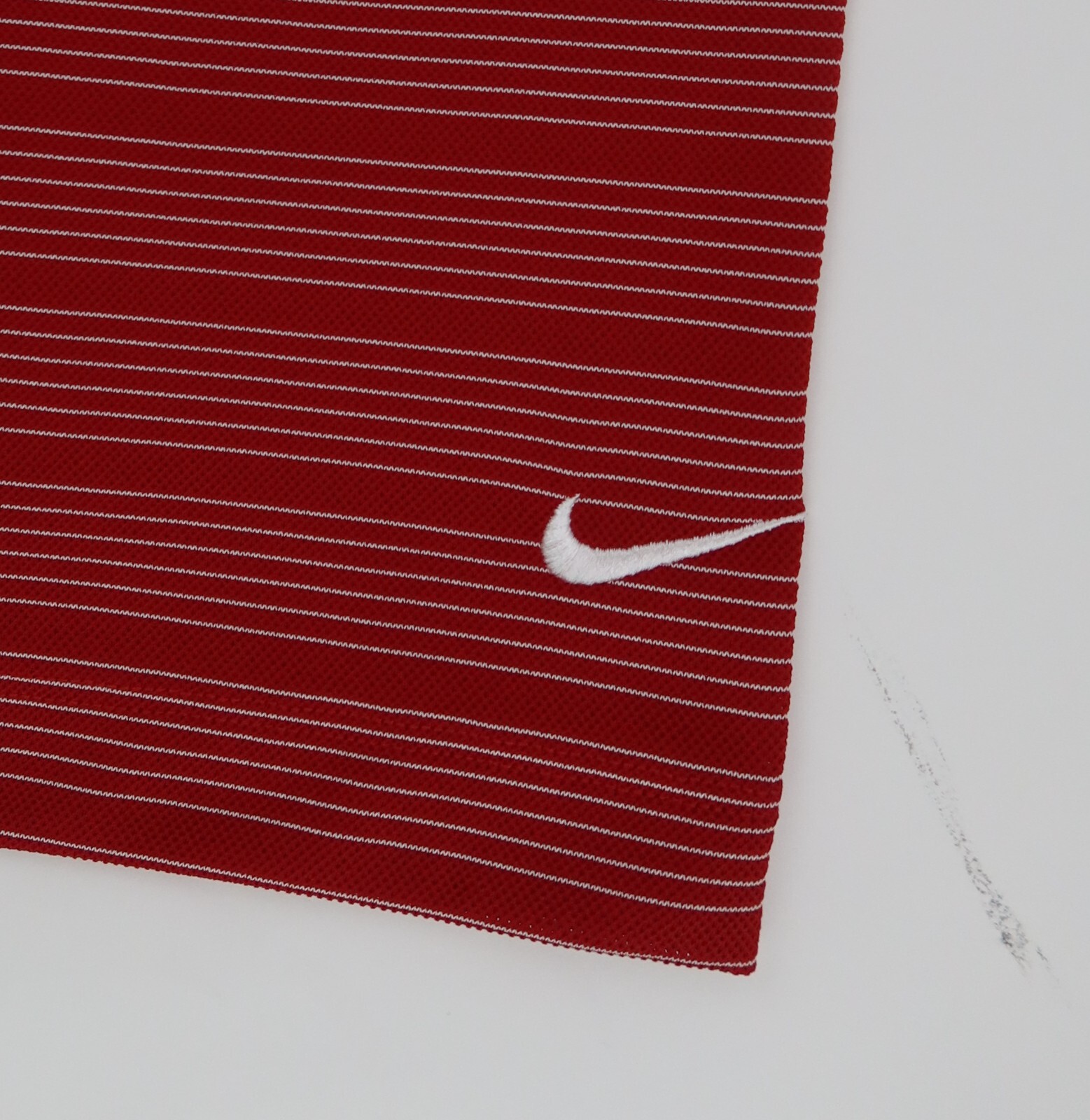 Nike Golf DRI-FIT Polo Red White Stripe Medium