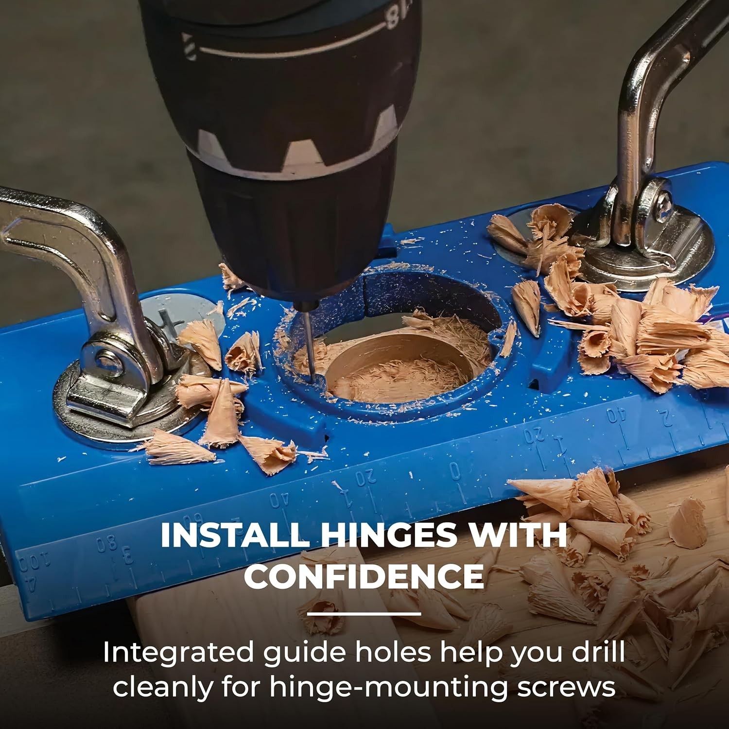 Adjustable Concealed Hinge Jig with 35mm Drilling Bit for Cabinet Installations