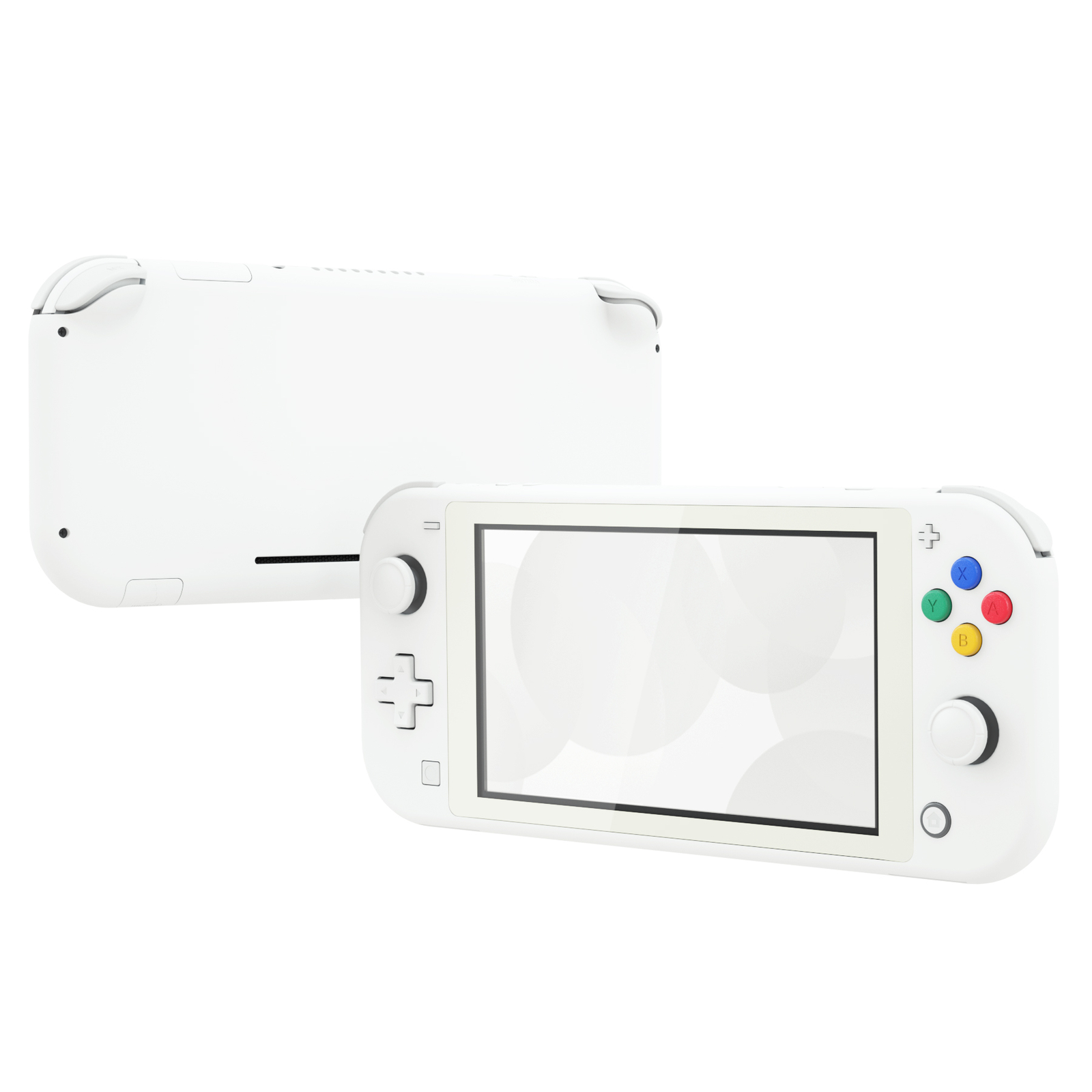 For Nintendo Switch Lite Front & Bottom Shell Screen Protector Buttons Set White