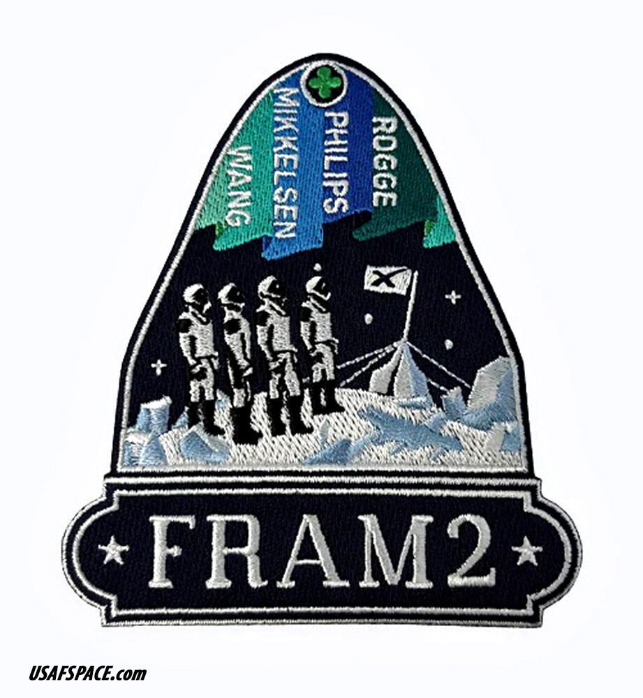 Authentic FRAM2 -SPACEX FALCON-9- Launch Crewed POLAR Mission PATCH