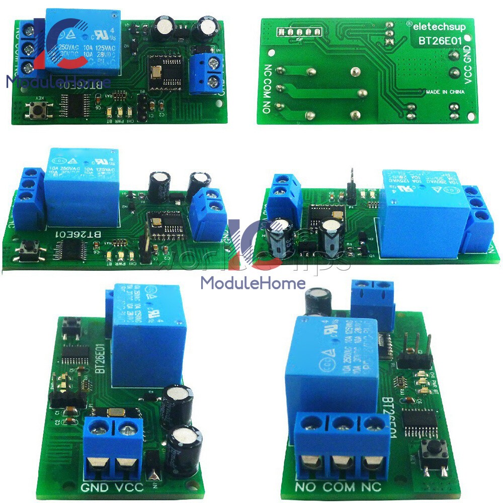 DC12V 1 Channel Bluetooth BLE 5.2 Relay Module Control Board 6 Commands Operate