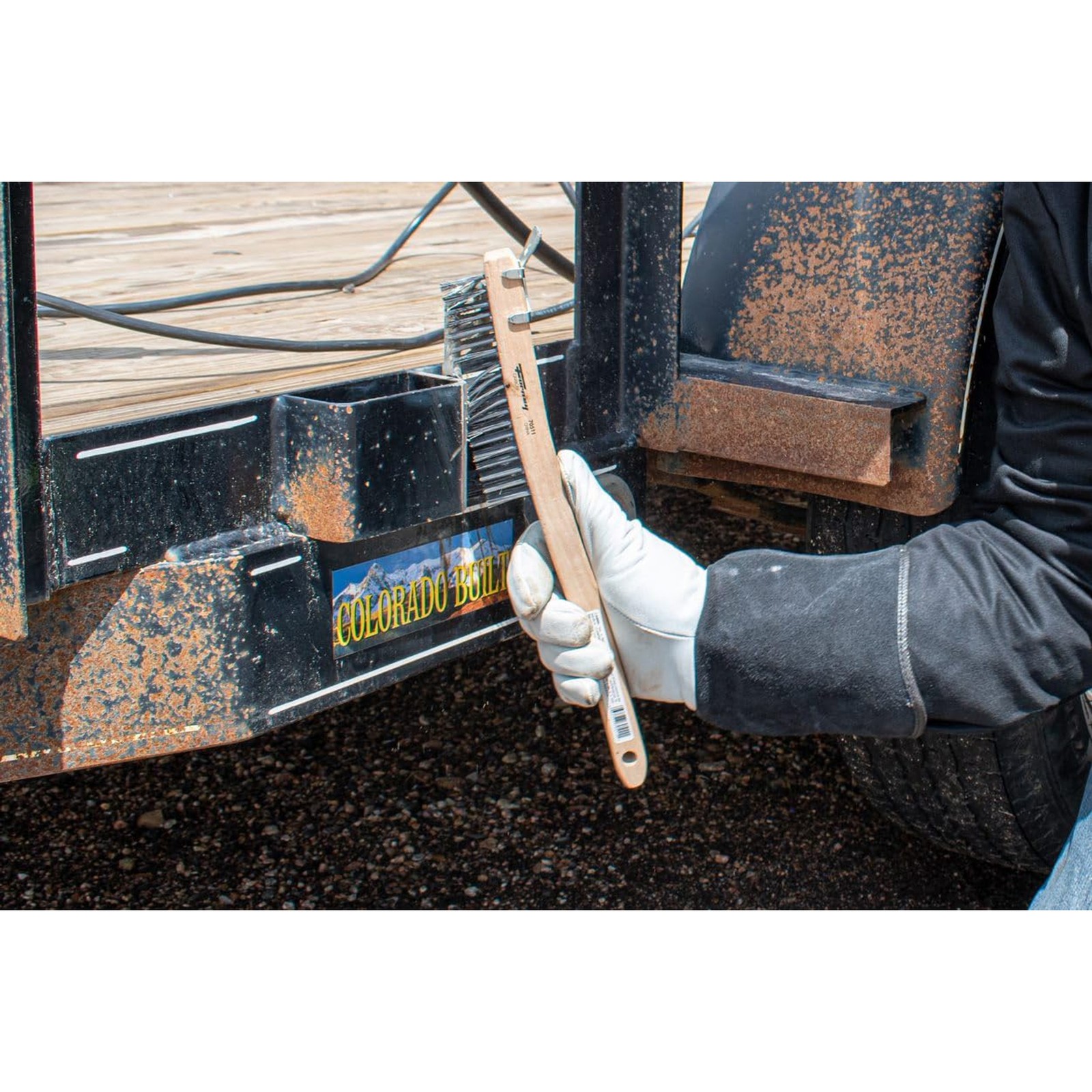 Forney 70511A, 2-Pack Scratch Brush with Scraper, Carbon, 3 x 19 Rows