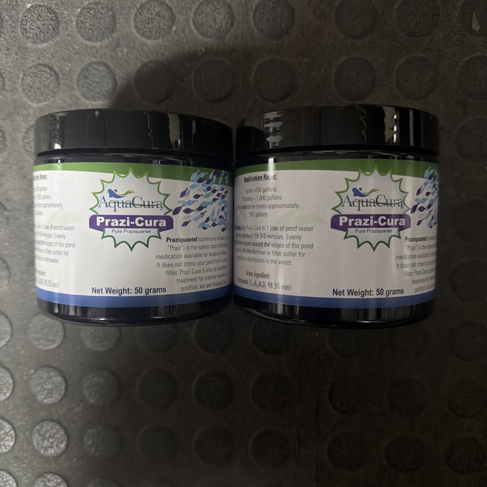 Prazi-Cura Fish Treatment, 50 Grams Exp. 03/27.  2 Total.