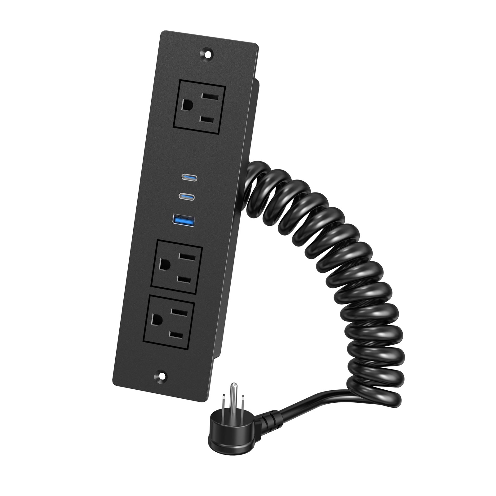 Drawer Outlet Kit with 65W USB C Fast Charging Station, HEZI Recessed Power Outl