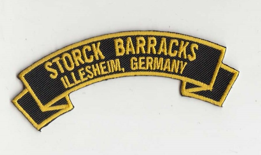 Storck Barracks , Illesheim Germany 4" embroidered rocker tab patch