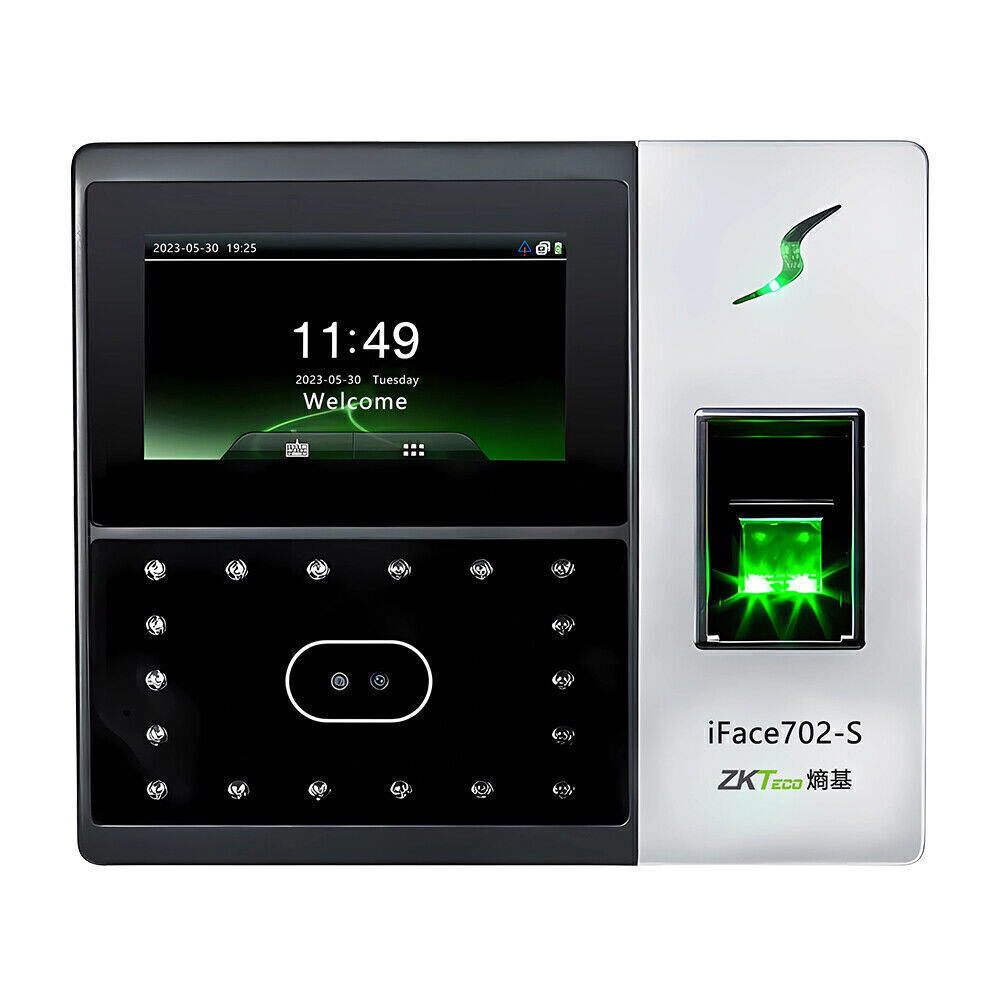 ZKteco iFace702-S Zk Biometric Facial Fingerprint Time Attendance WIFI/Battery