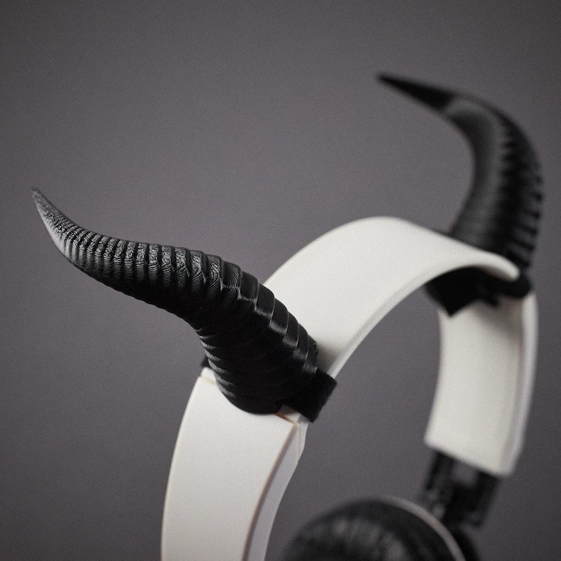Gothic Demon Headset Horns | Gaming Headset Horns
