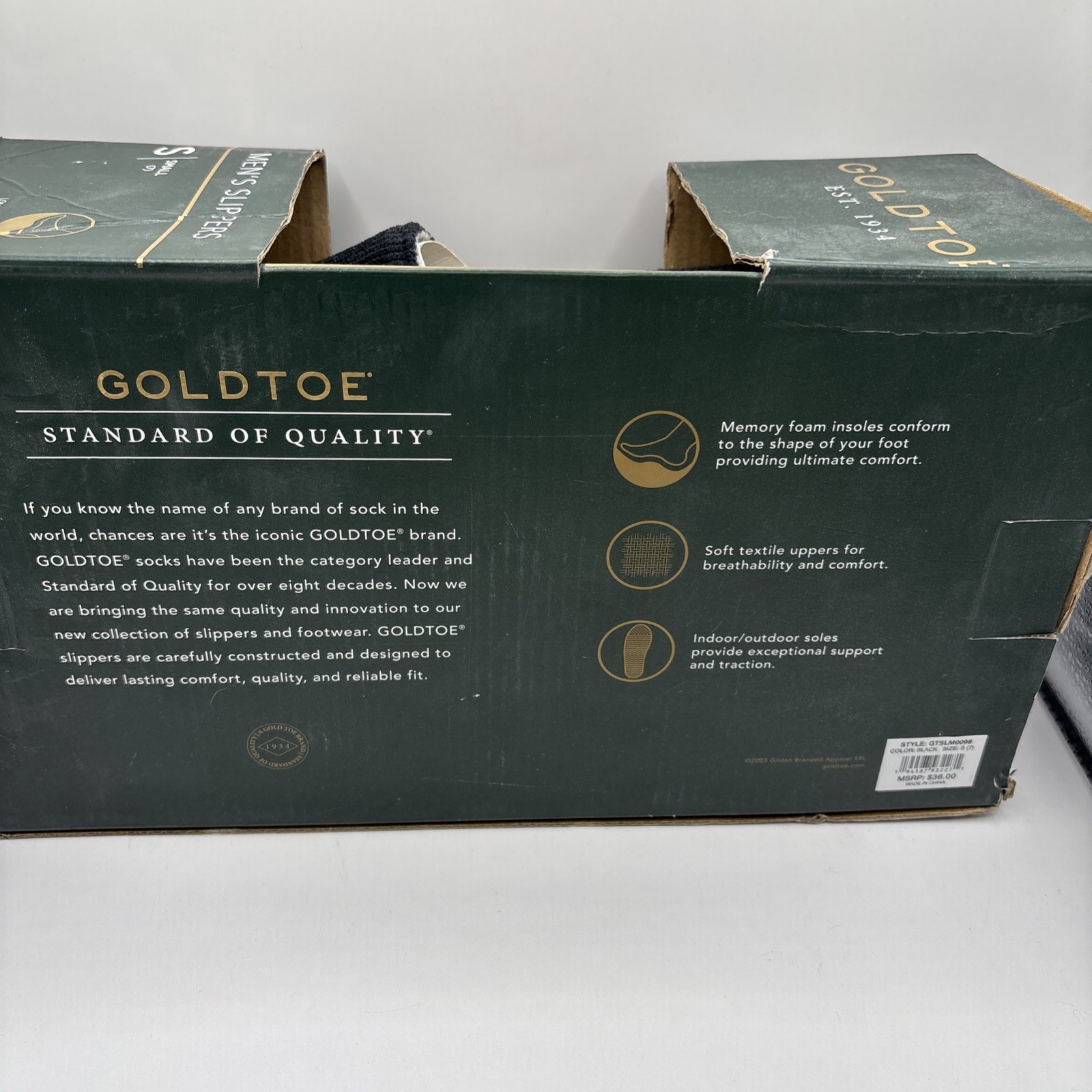 Goldtoe Memory Foam Men’s Slippers (small/7)