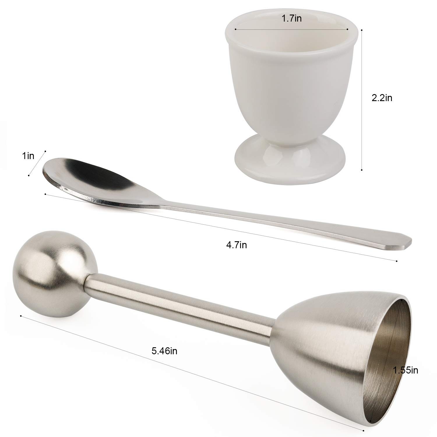 Egg Cracker Topper Set for Soft Hard Boiled Eggs Shell egg cracker set