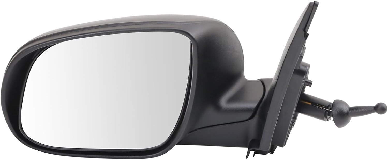 Textured Black Driver Side Mirror for Hyundai Accent — Manual, Left Side