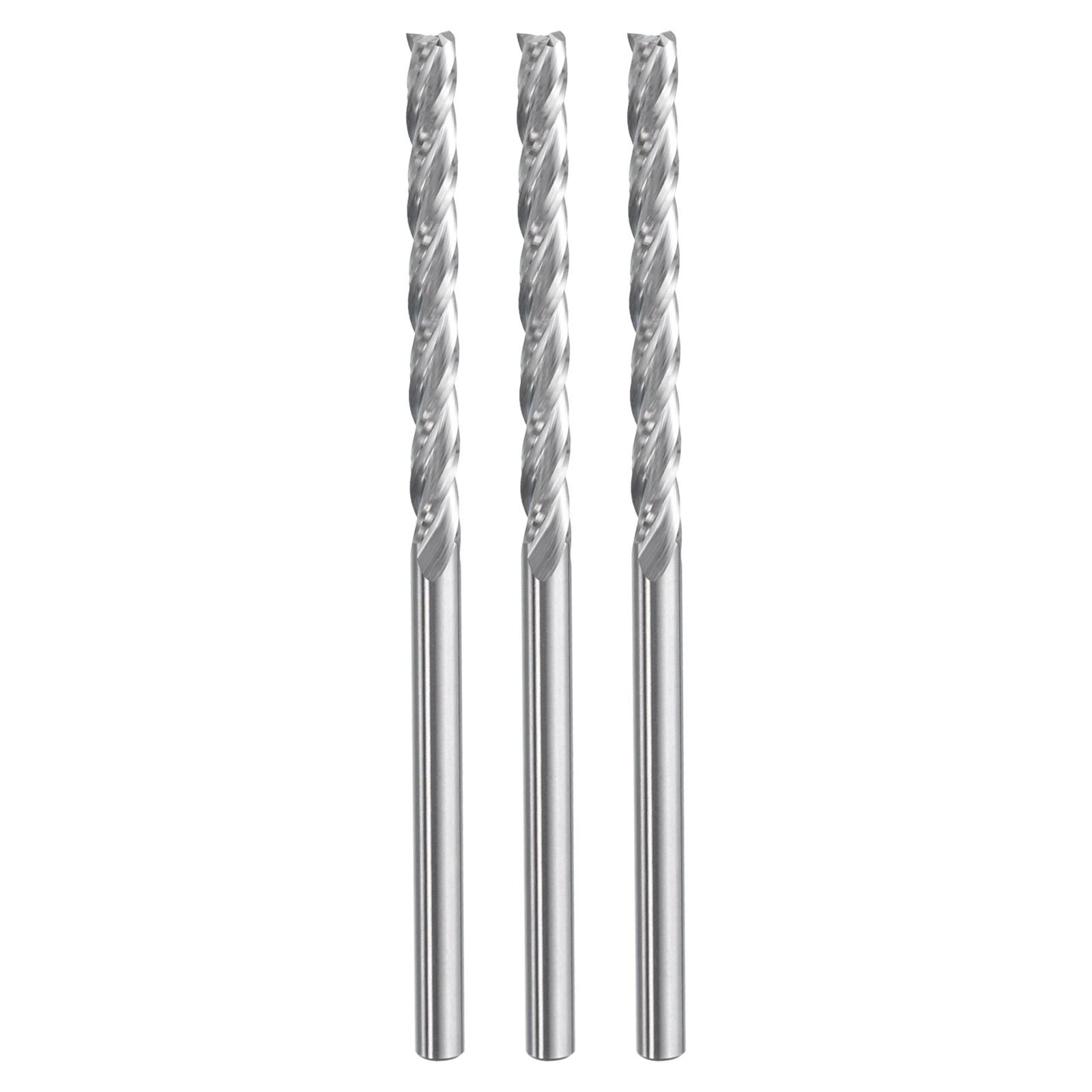 3pcs Spiral Router Bit 1/8"x1-1/4"x1/8"x2-1/2" 3 Flutes Solid Carbide CNC Mill