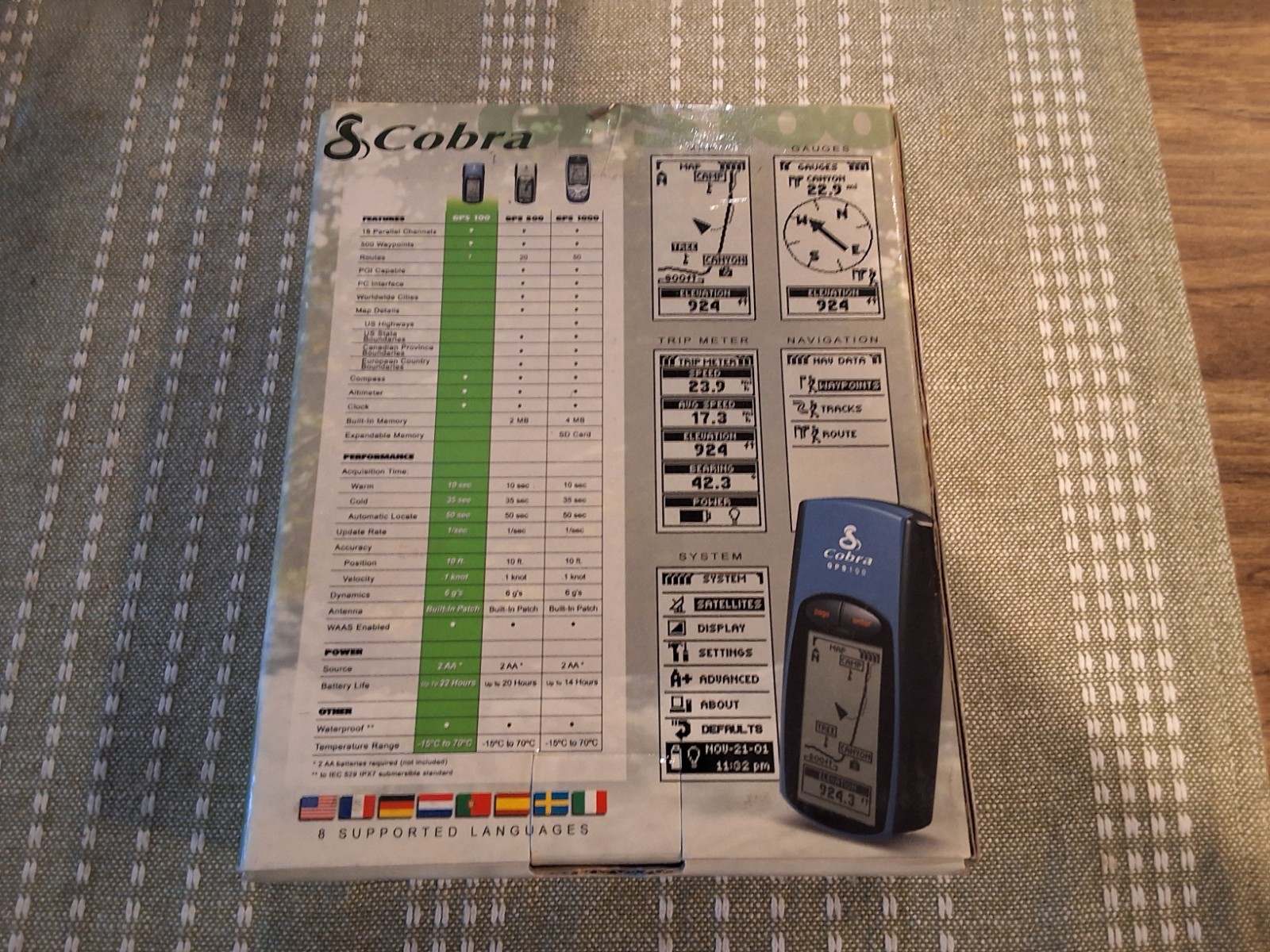 Cobra Global Positioning System GPS100 Complete instructions GPS Reciever