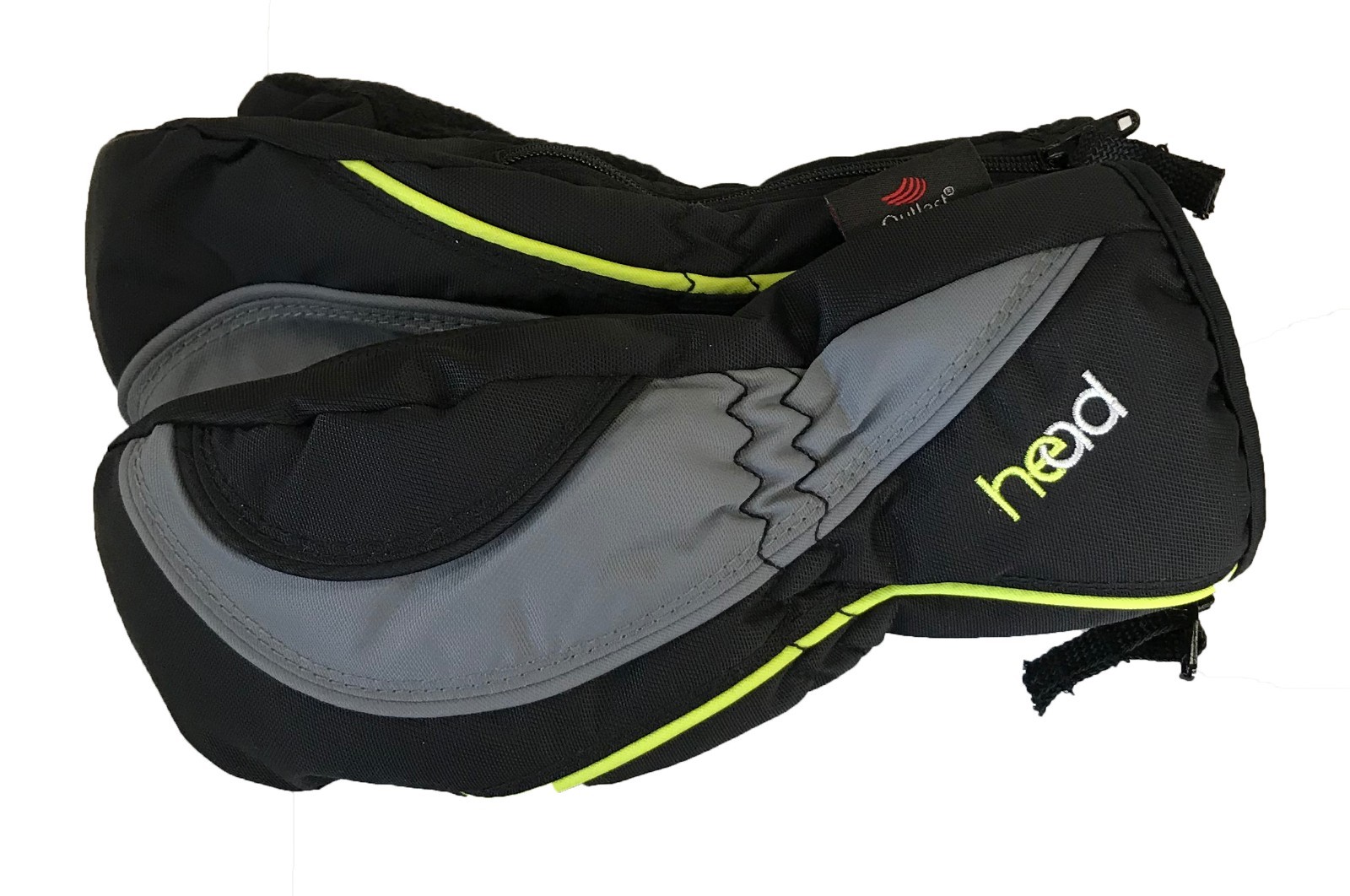 Head Jr. Ski Mittens Child Size  Black Grey Dayglo