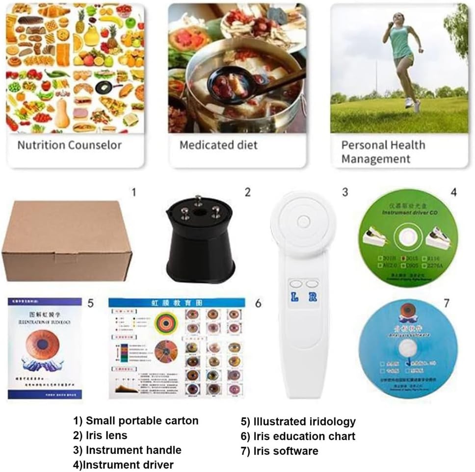 5.0MP USB Iris Analysis Camera Eyes Analyzer Iridology English/Spanish Software