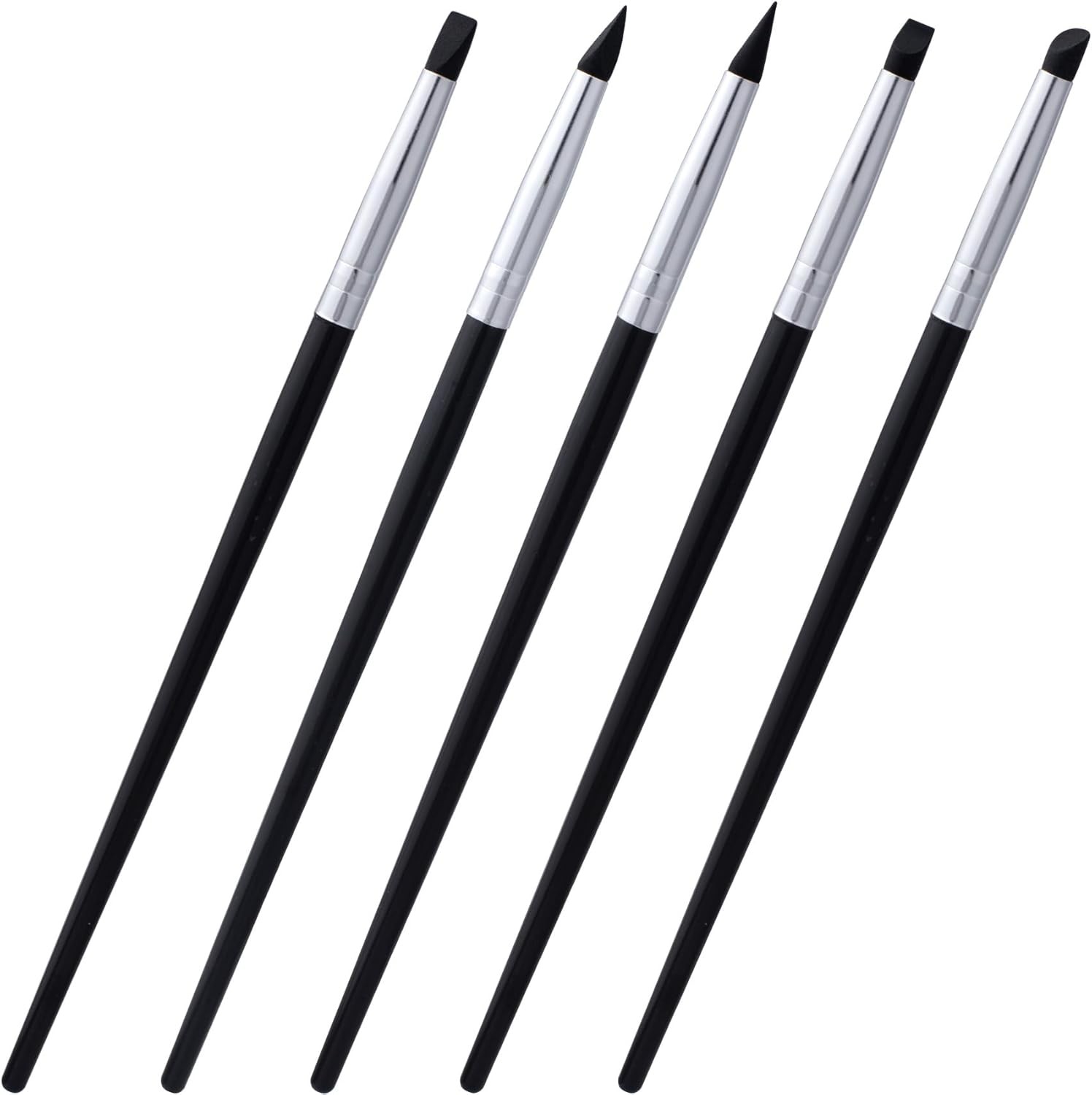 5 Pcs Silicone Paint Brushes, Flexible Clay Carving Tools, Professional