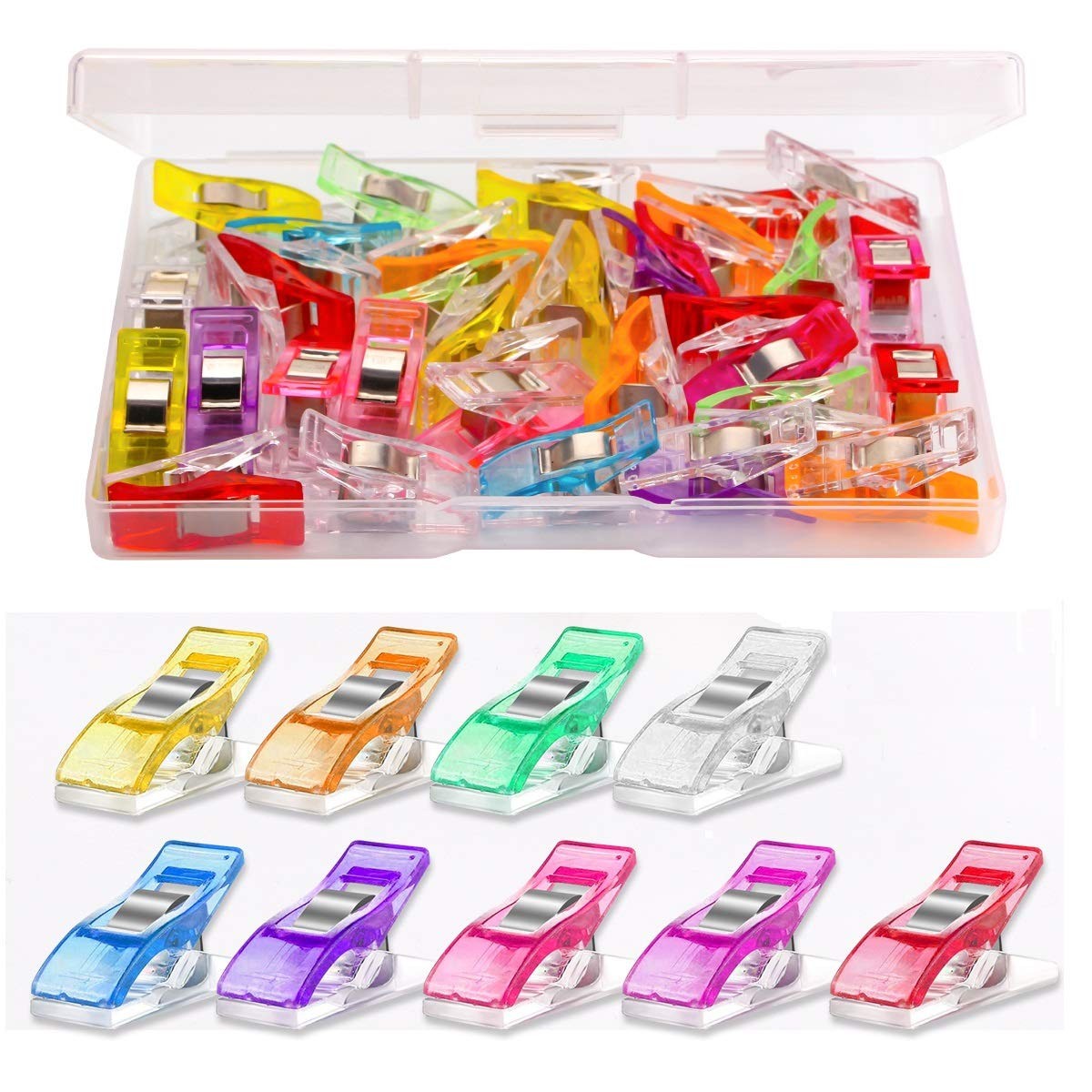 Multipurpose Sewing Clips 30 27 x 10 x 13 (LxWxH) mm, Jelly Roll Muticolors