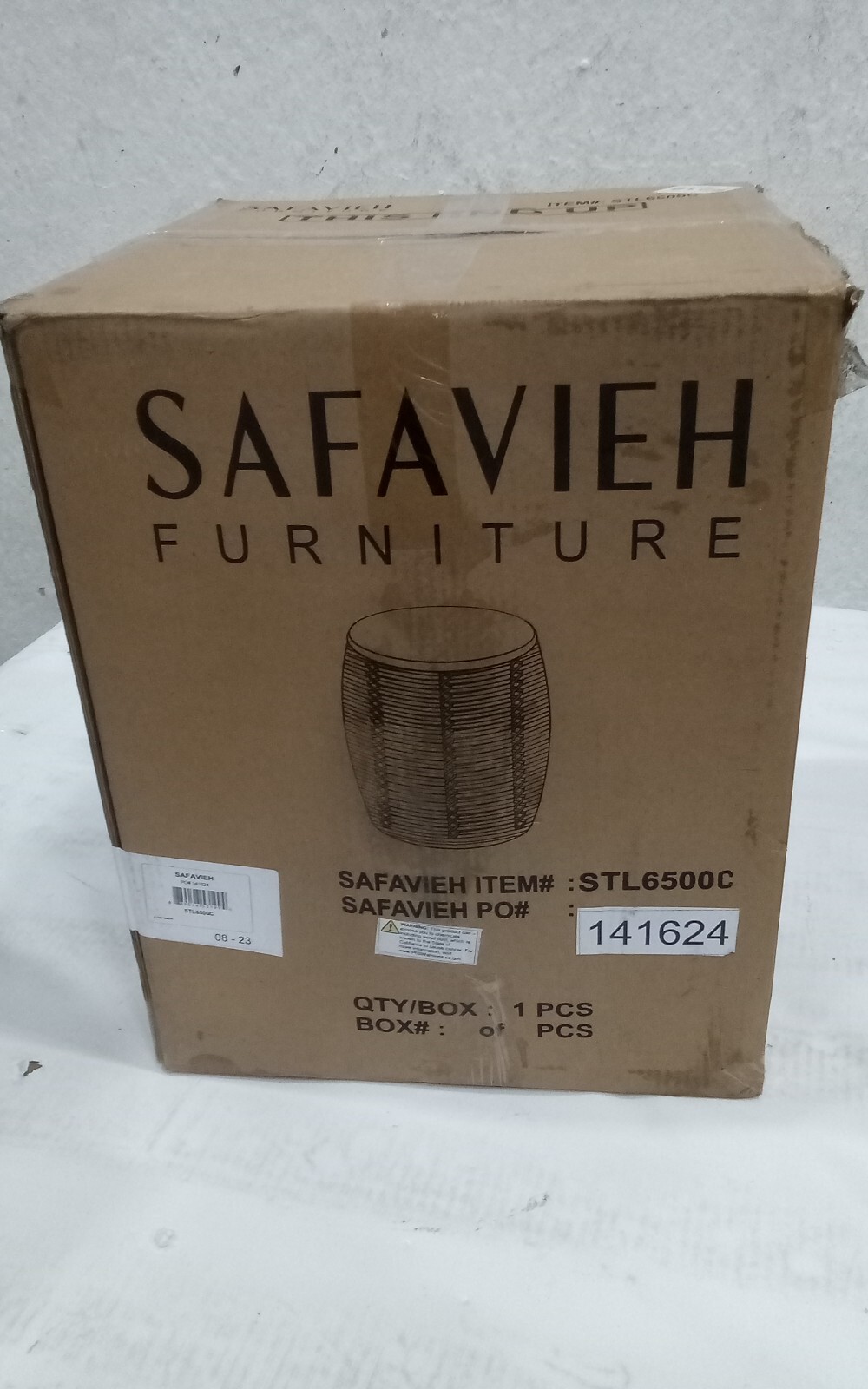 Safavieh MAUI RATTAN DRUM STOOL TABLE, Reduced Price 2172726190 STL6500C