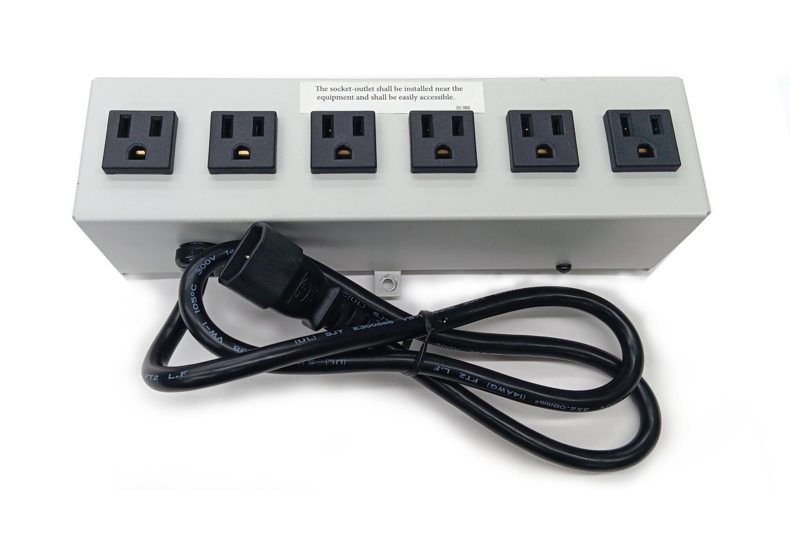 Bretford 6-outlet Power Strip - 125 Volts AC - 12 Amps - 60 Hertz - 3 060-0921
