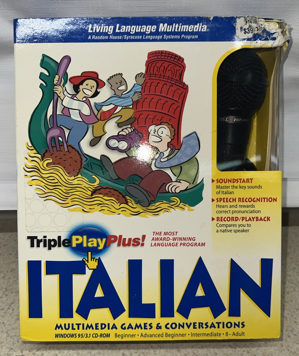 Triple Play Plus Italian Multimedia Games & Conversations Language Program VTG