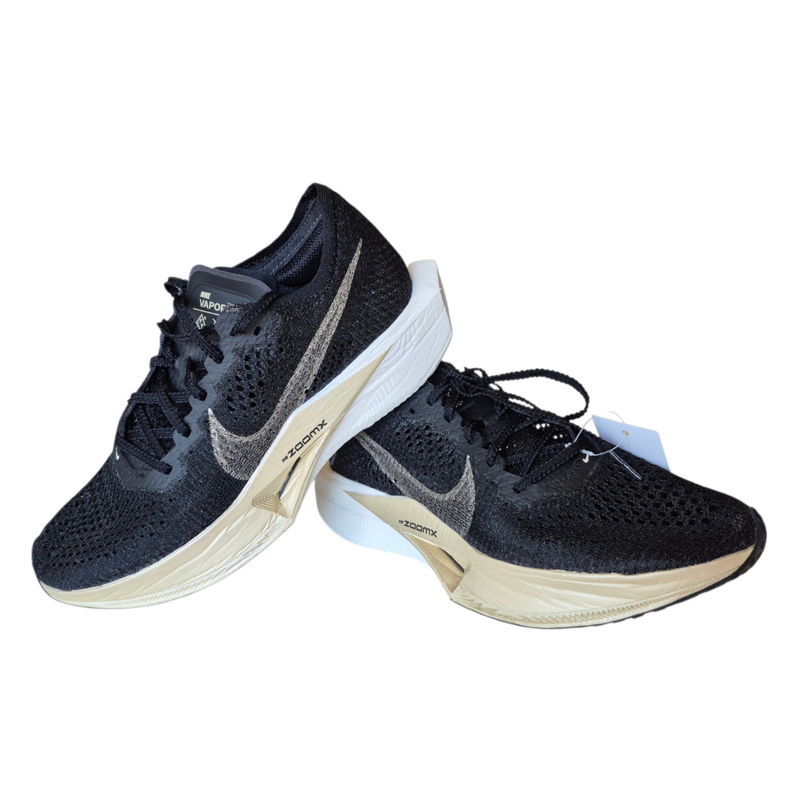 Nike Vaporfly 3 Men Running Shoes Black White ZoomX Flyknit Carbon US9 NWT