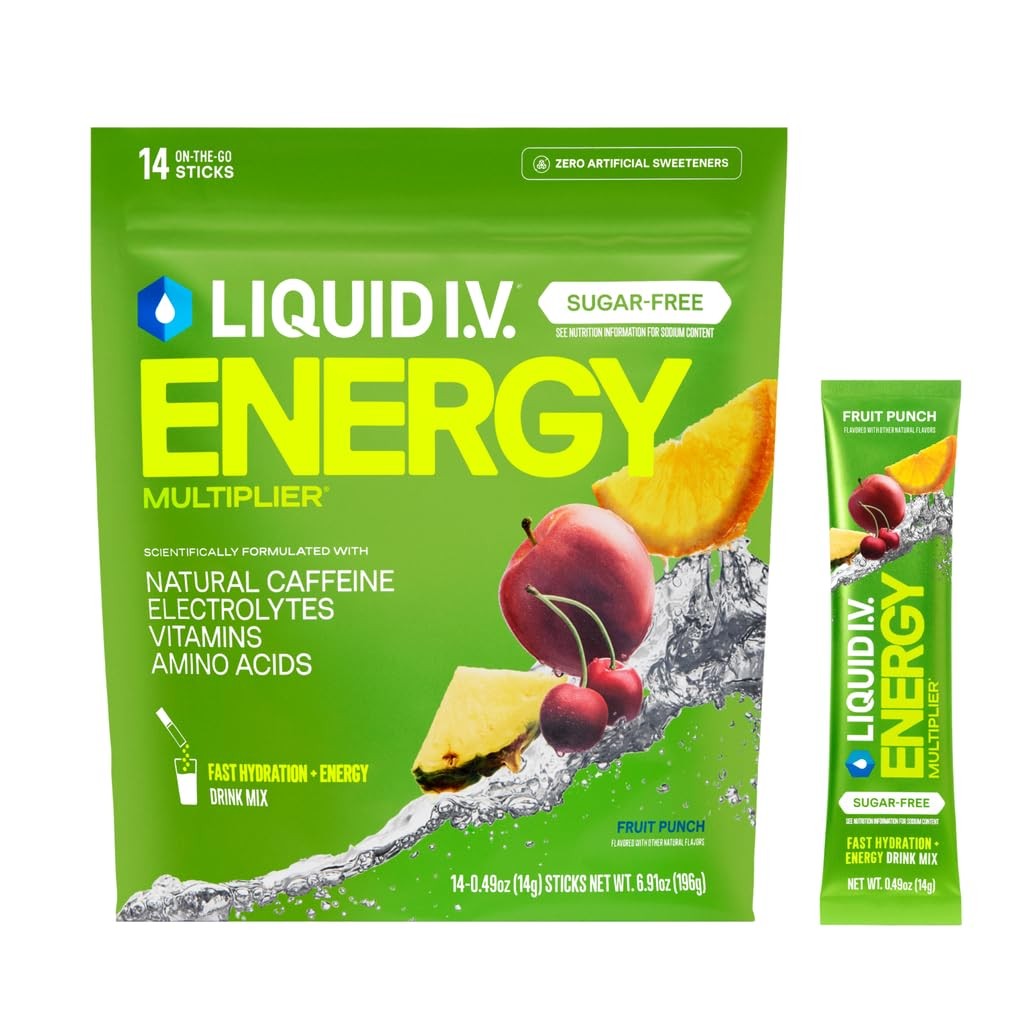 Liquid I.V.® Hydration Multiplier Sugar-Free + Energy - 7.9 Ounce (Pack of 1)