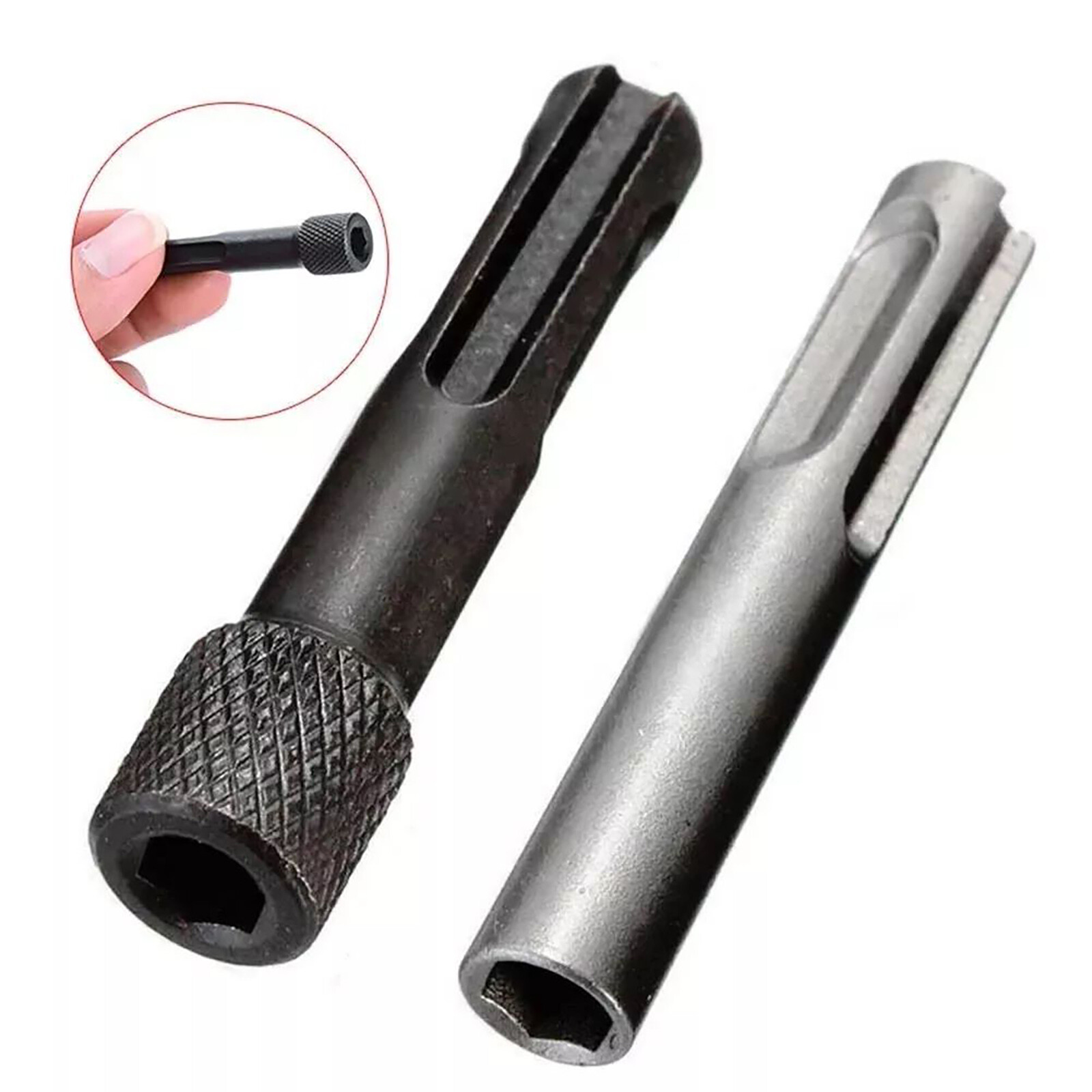 5pcs SDS Plus 1/4 Hex Socket Driver Hammer Drill Bit Adaptor Accessories Kit