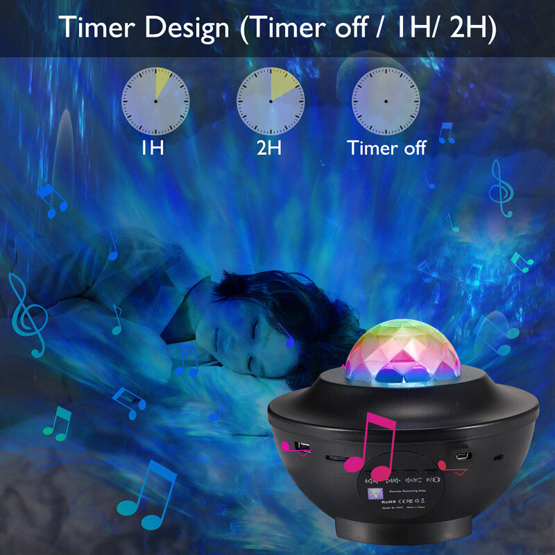 Projector Galaxy Starry Sky Night Light Ocean Star Party Speaker LED Lamp Remote