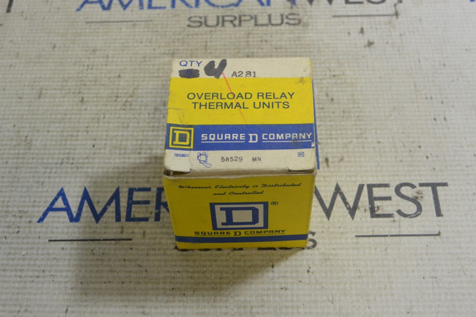 1-A281 Square D Overload Relay Thermal Unit NEW