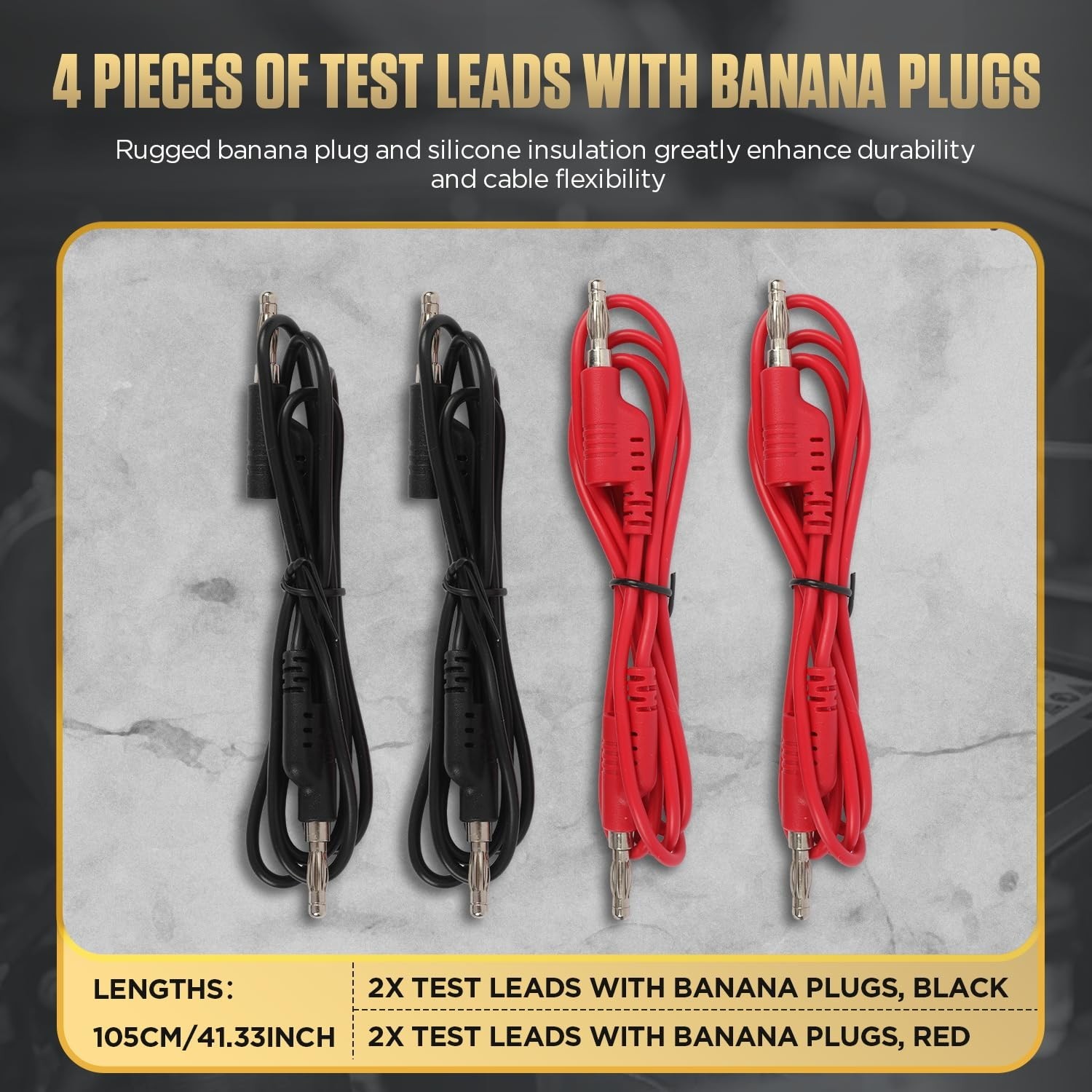 68PCS Multimeter Test Leads Kit, Test Leads with Replaceable Wire Piercing Probe