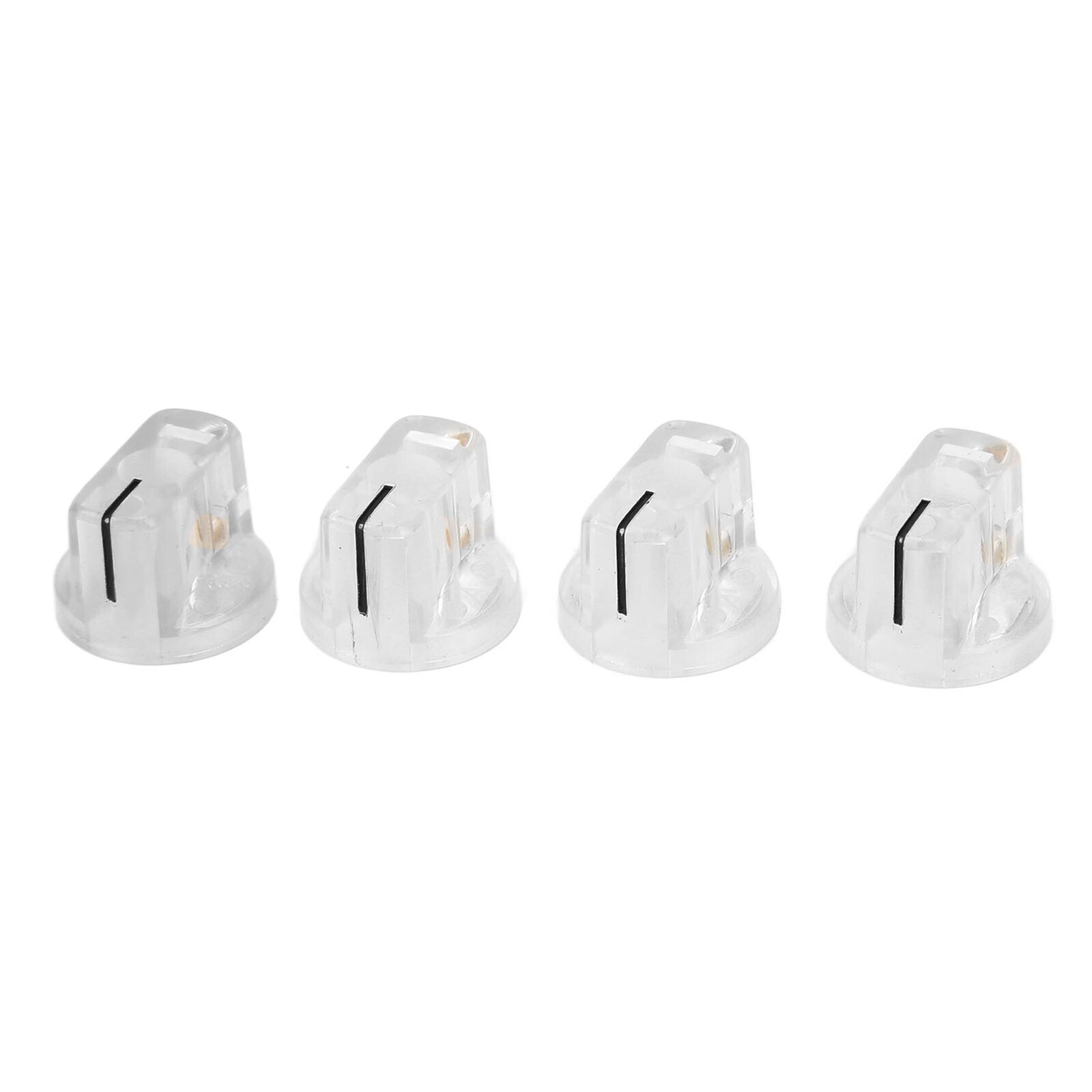 4Pcs Effect Pedal Knob Slot Design Transparent Plastic Easy Control Instrument