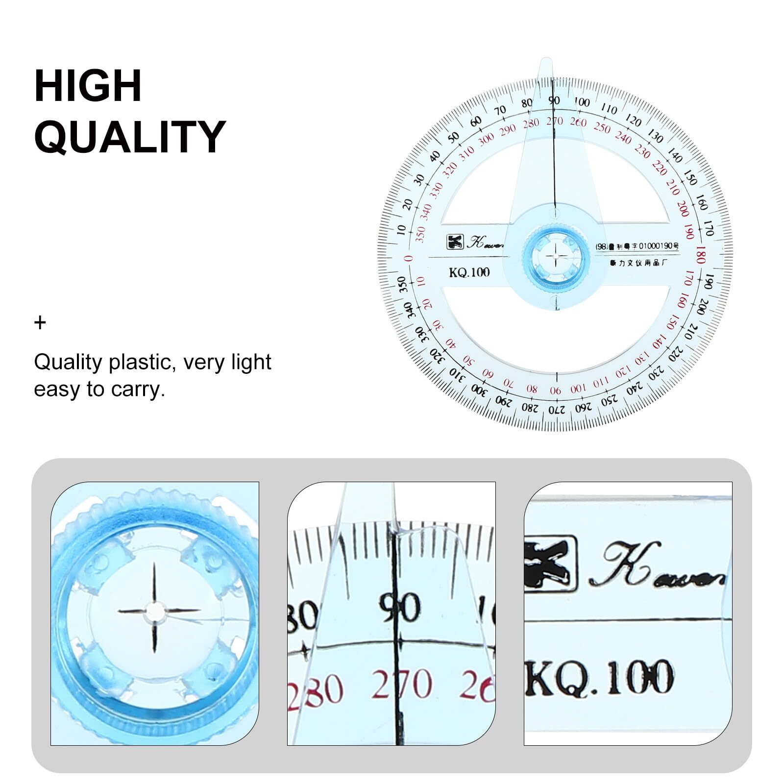 10pcs Goniometer Swing Arm Protractor Plastic Circle Drawing Tool Protractor ...