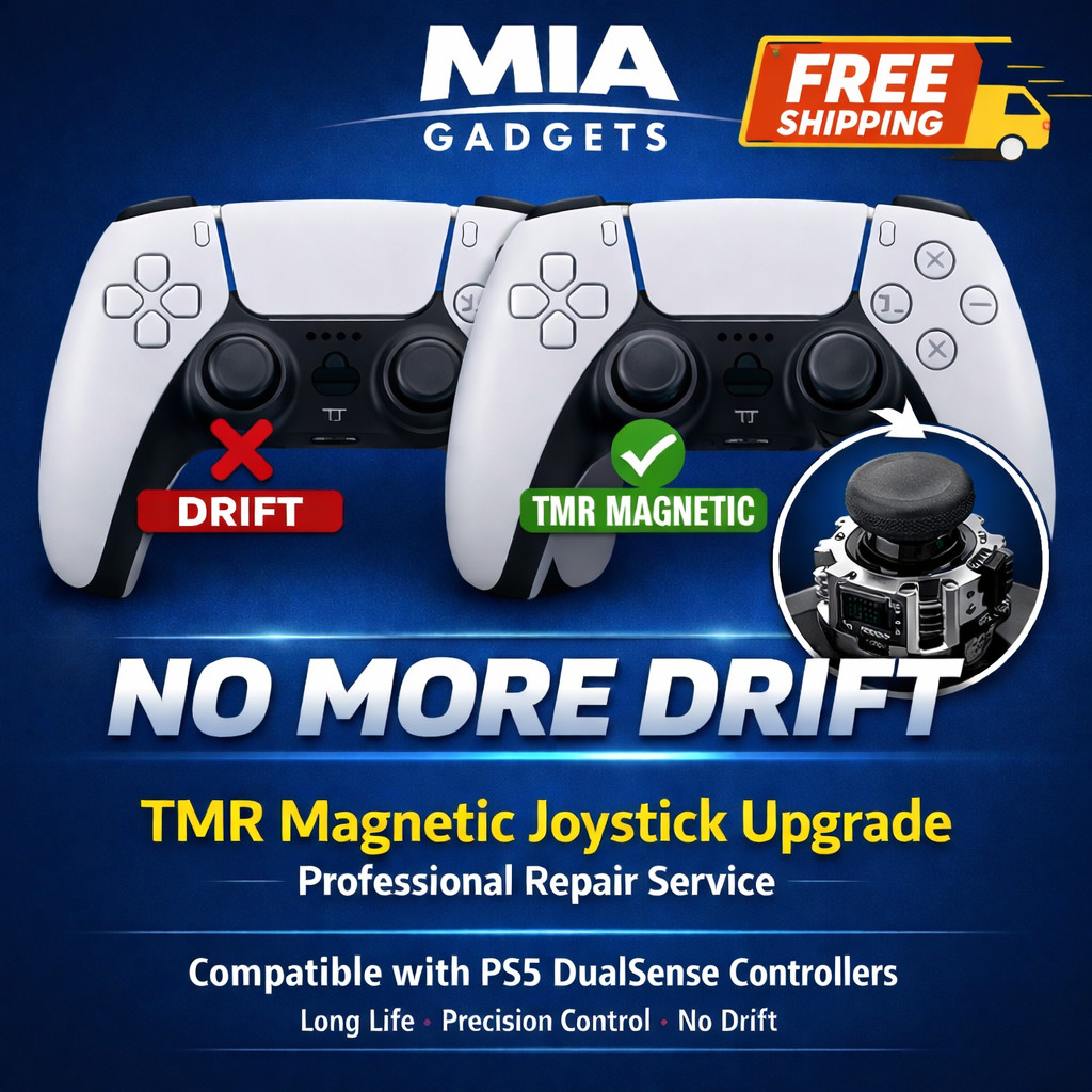PS5 Controller TMR Joystick Drift Repair Upgrade Mail-In Installation Service US