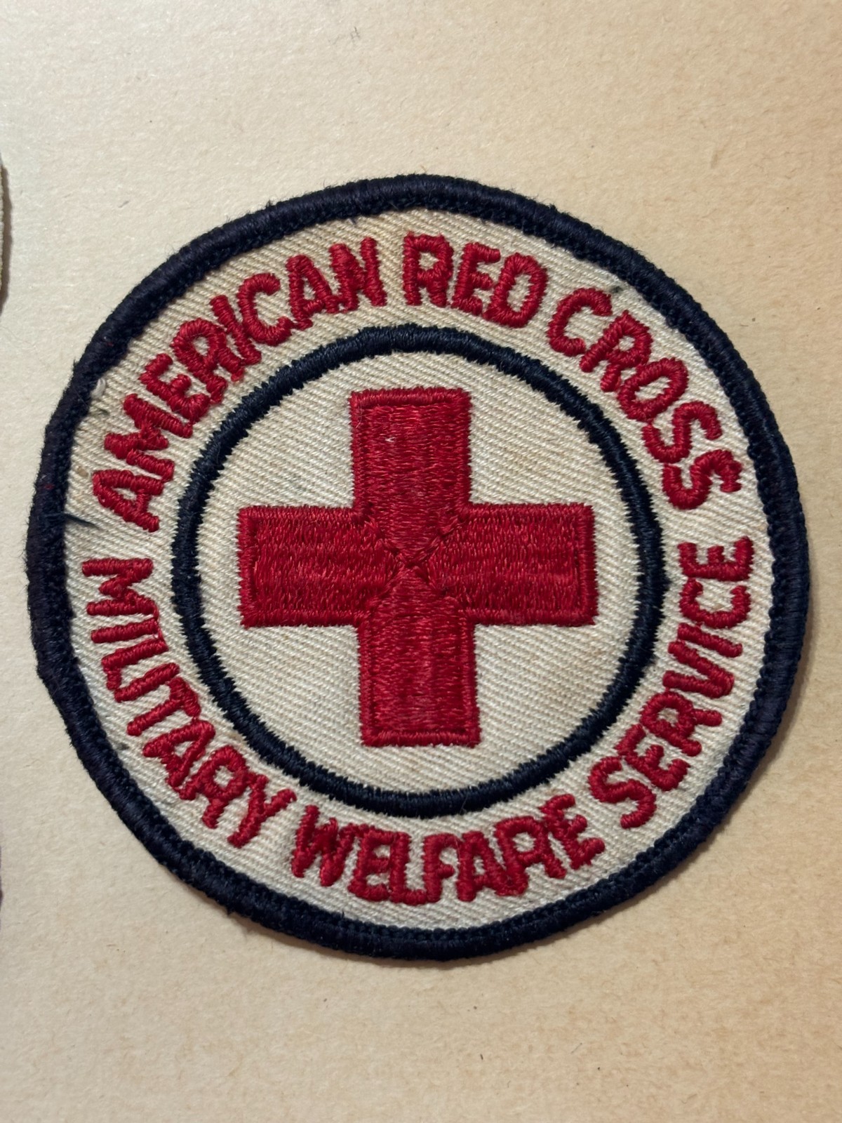 G W Lawrence Collection USA Red Cross Military Welfare Service Patch Inv 28-9
