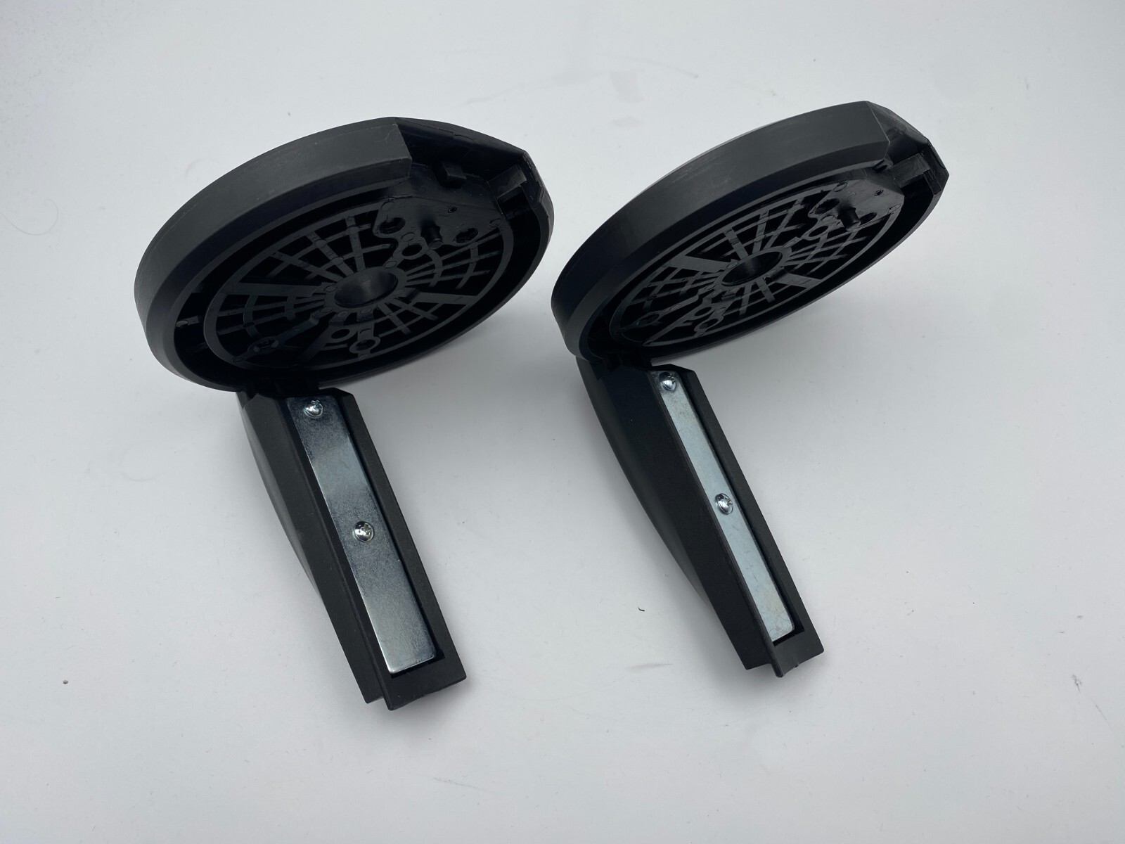 2- Bowflex 1090 Dumbbell Replacement Handle Part Black Tab Endcap Dial Lock Disc