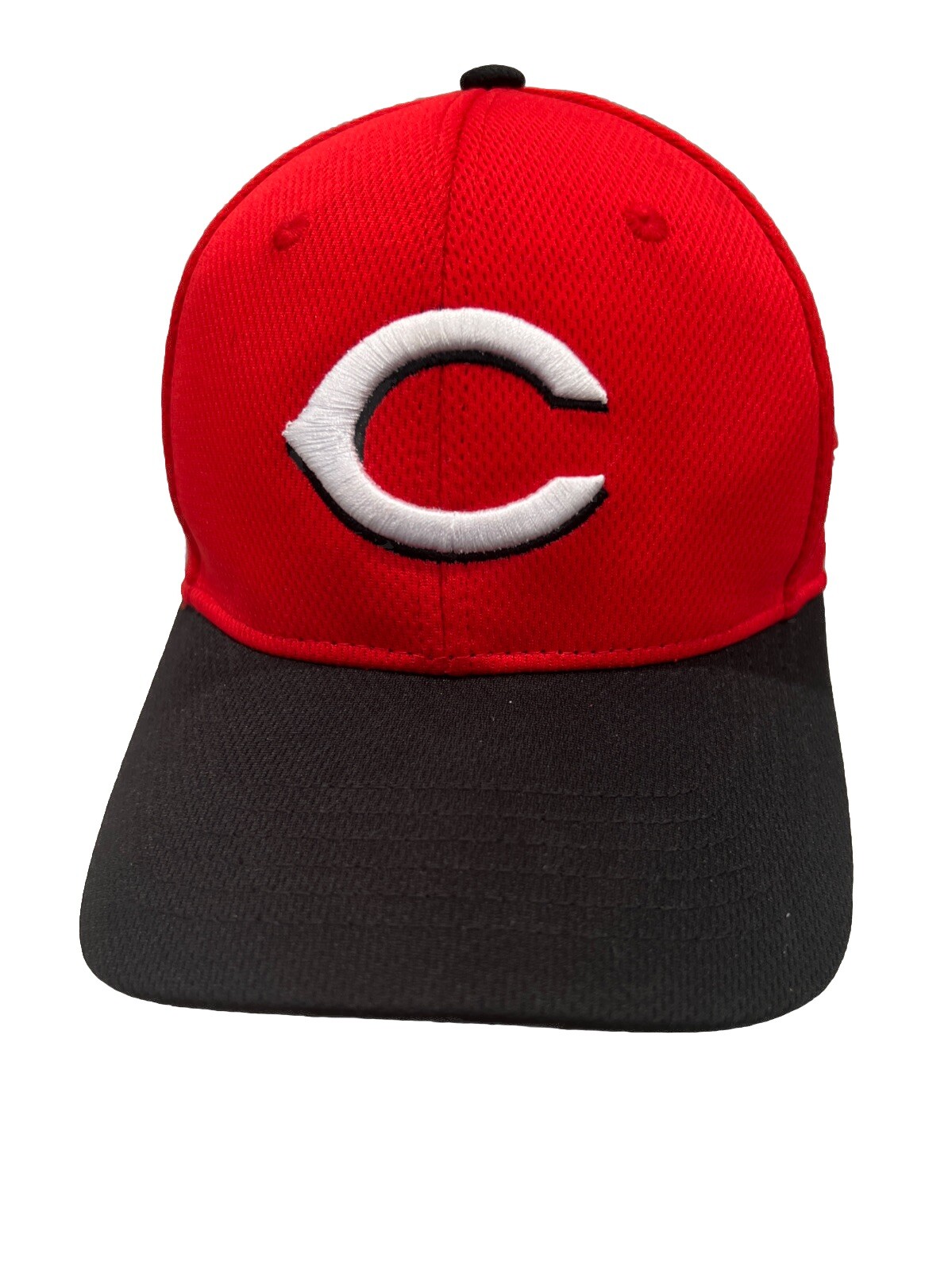Cincinnati Reds Youth Hat Cap Red w Black Bill and White C Hook Loop Team MLB