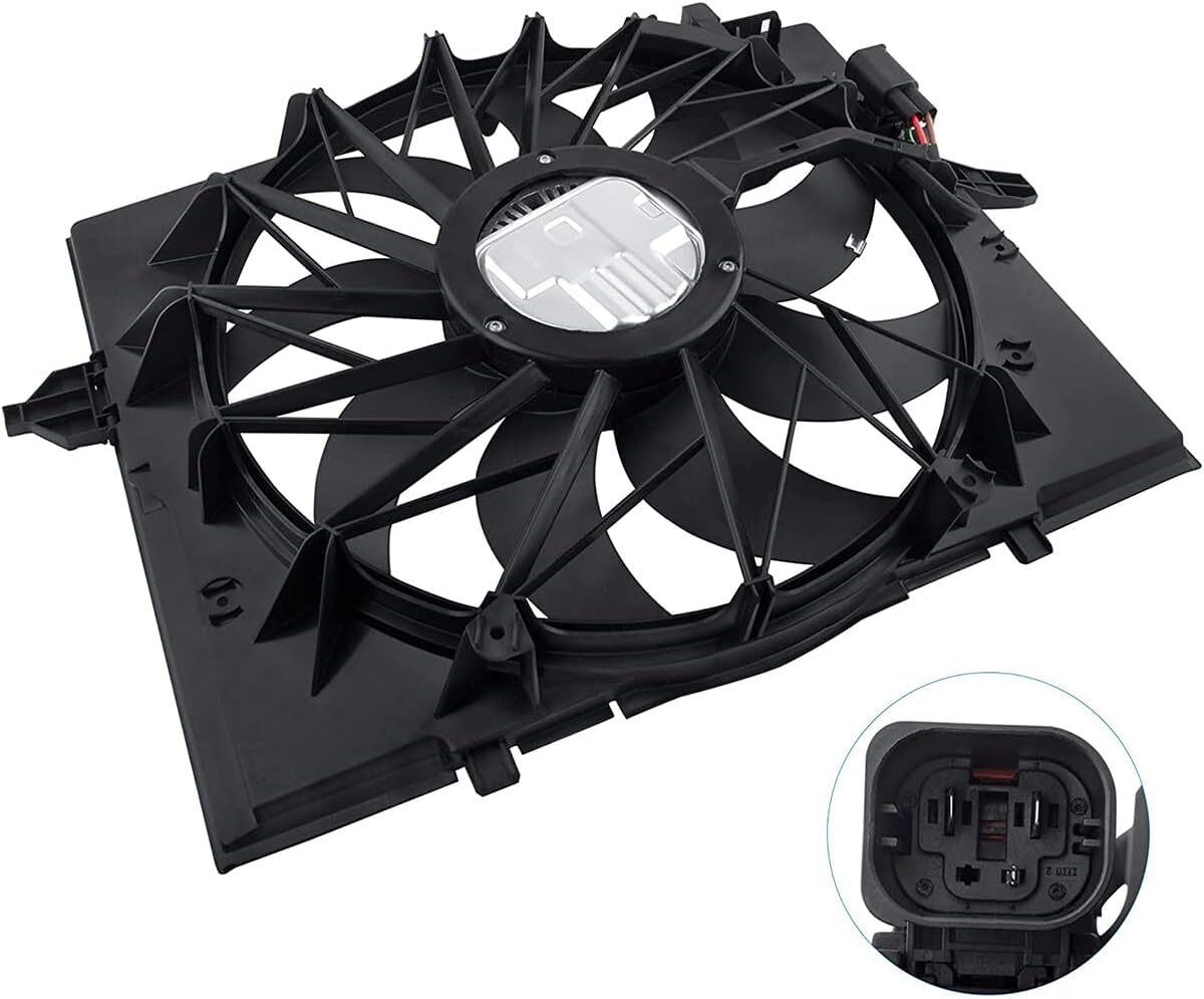 Engine Radiator Cooling Fan Assembly Fit for BMW Models E60 E61 E63 E64 E65