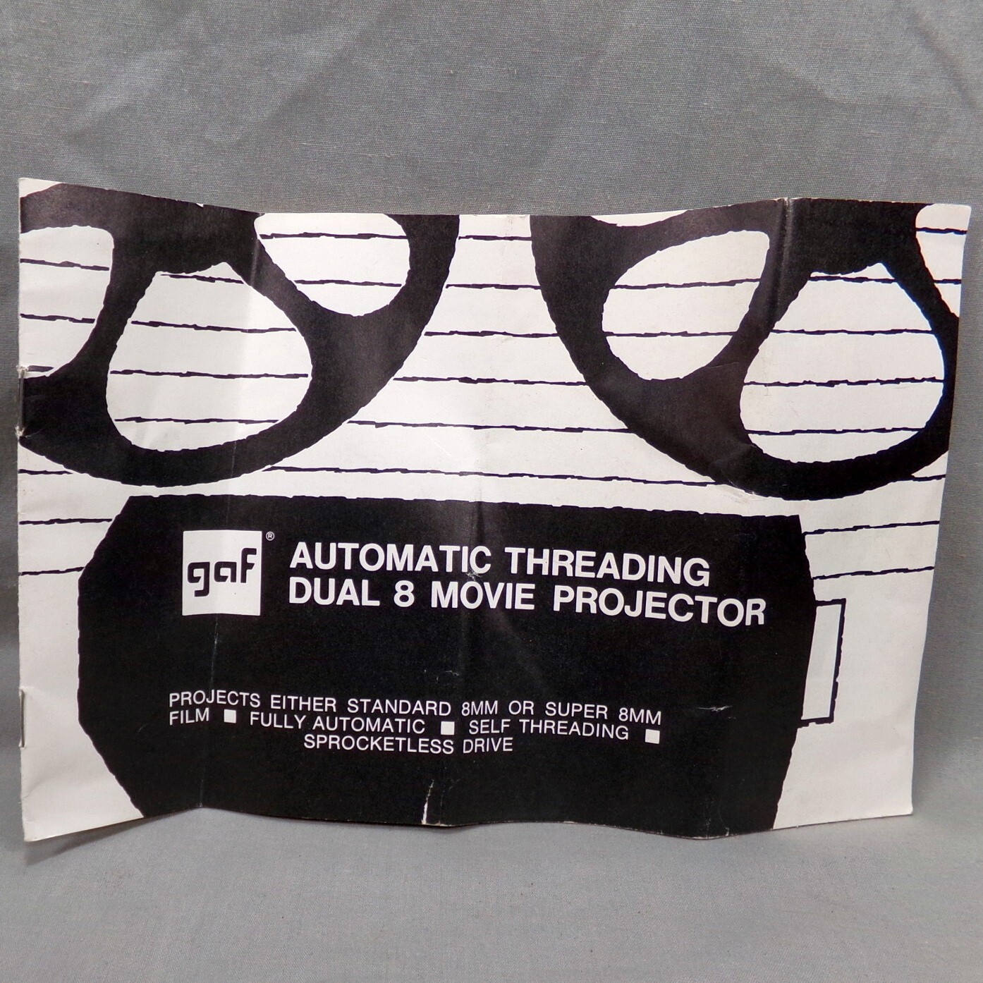 Vtg Instruction MANUAL for GAF 1388 series Film Projector Dual 8mm Super 8mm