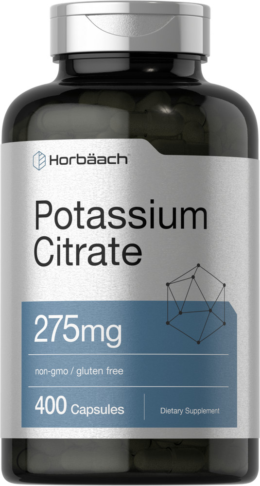 Potassium Citrate Capsules 275 mg | 400 Count | Non-GMO | by Horbaach
